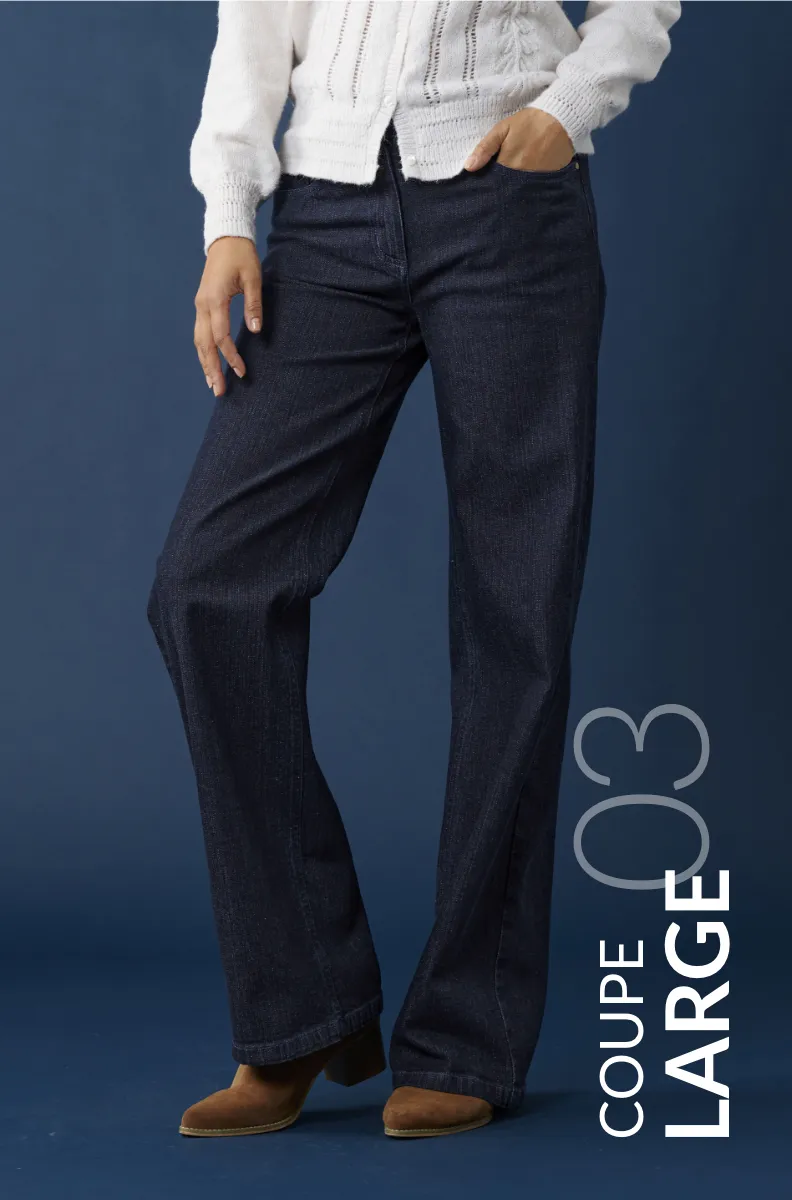 Jean coupe large stretch, petite stature - Blog Blancheporte