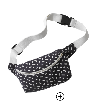 Sac banane ajustable noir et blanc Sac banane pratique ajustable noir et blanc pas cher | Blancheporte x Lulu la Nantaise