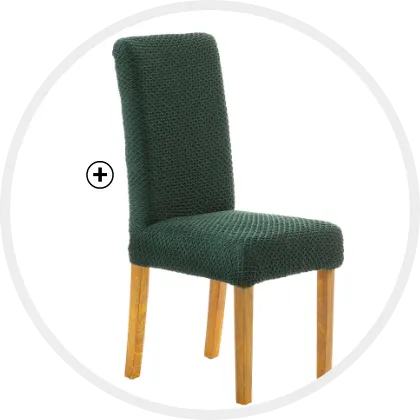 Housse de chaise texturée qui s'adapte facilement à vos chaises et crée une atmosphère nouvelle à votre pièce !