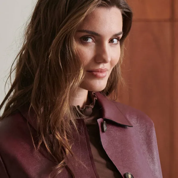 Veste boutonnée bordeaux - Blog Blancheporte