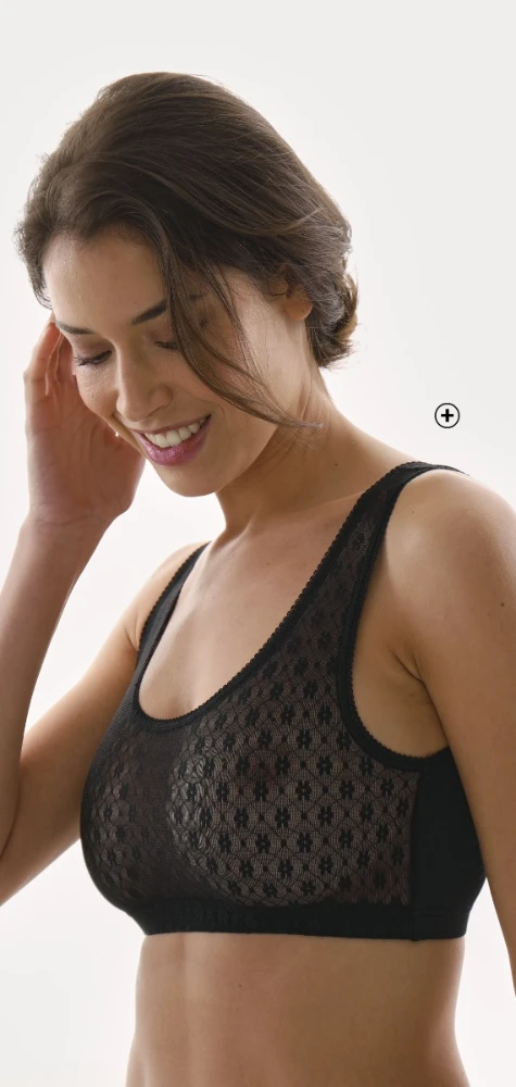 Brassière femme 2 en 1 reversible en dentelle stretch microfibre noir pas cher | Blancheporte