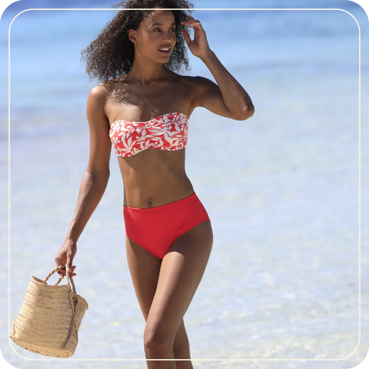 Haut de maillot de bain bandeau Linao avec armatures, forme élégante pour une petite poitrine | Blancheporte