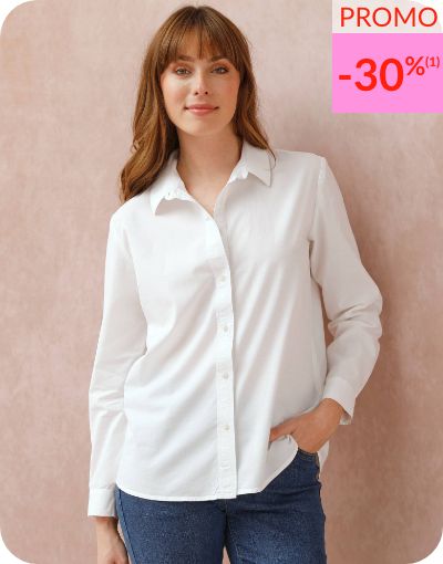 Chemisier uni boutonné