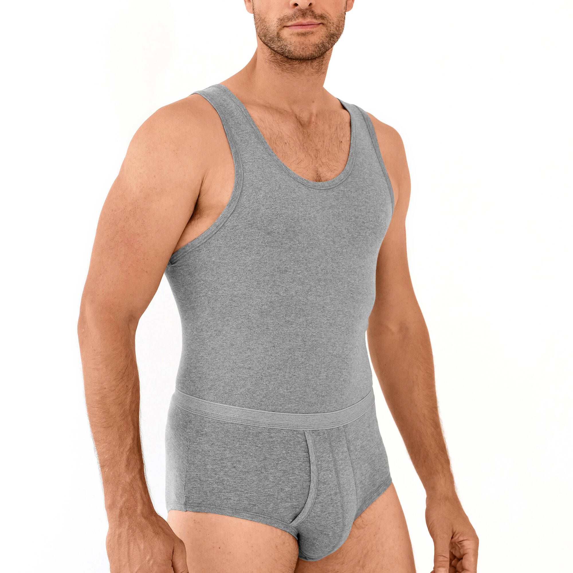 Debardeur sous vetement homme lot de 2 gris chine Blancheporte