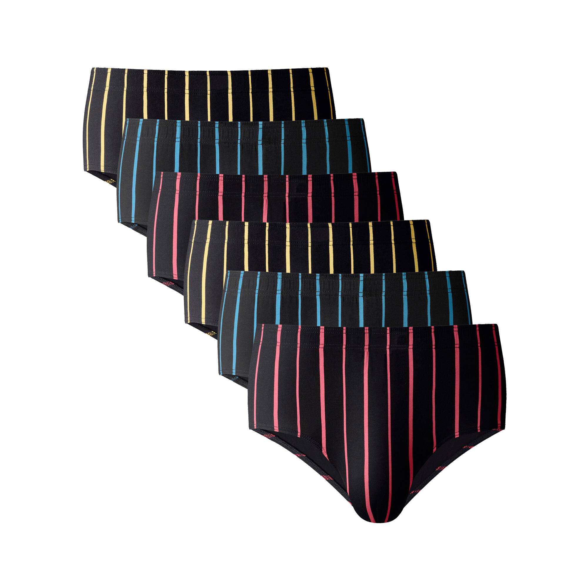 Slip fermés rayés taille haute - lot de 6 - Blancheporte