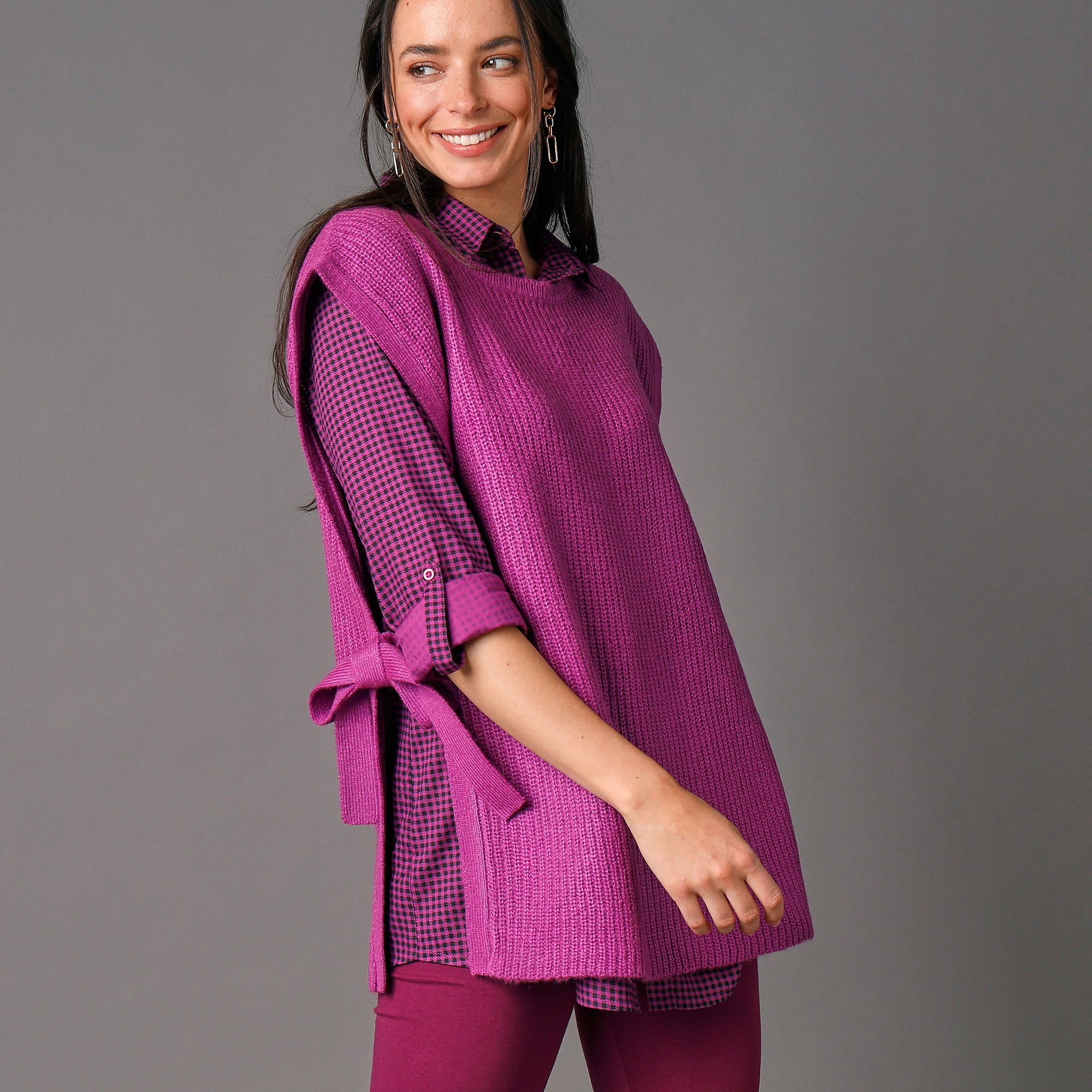 Pull Tunique Sans Manches, Maille Anglaise - Blancheporte