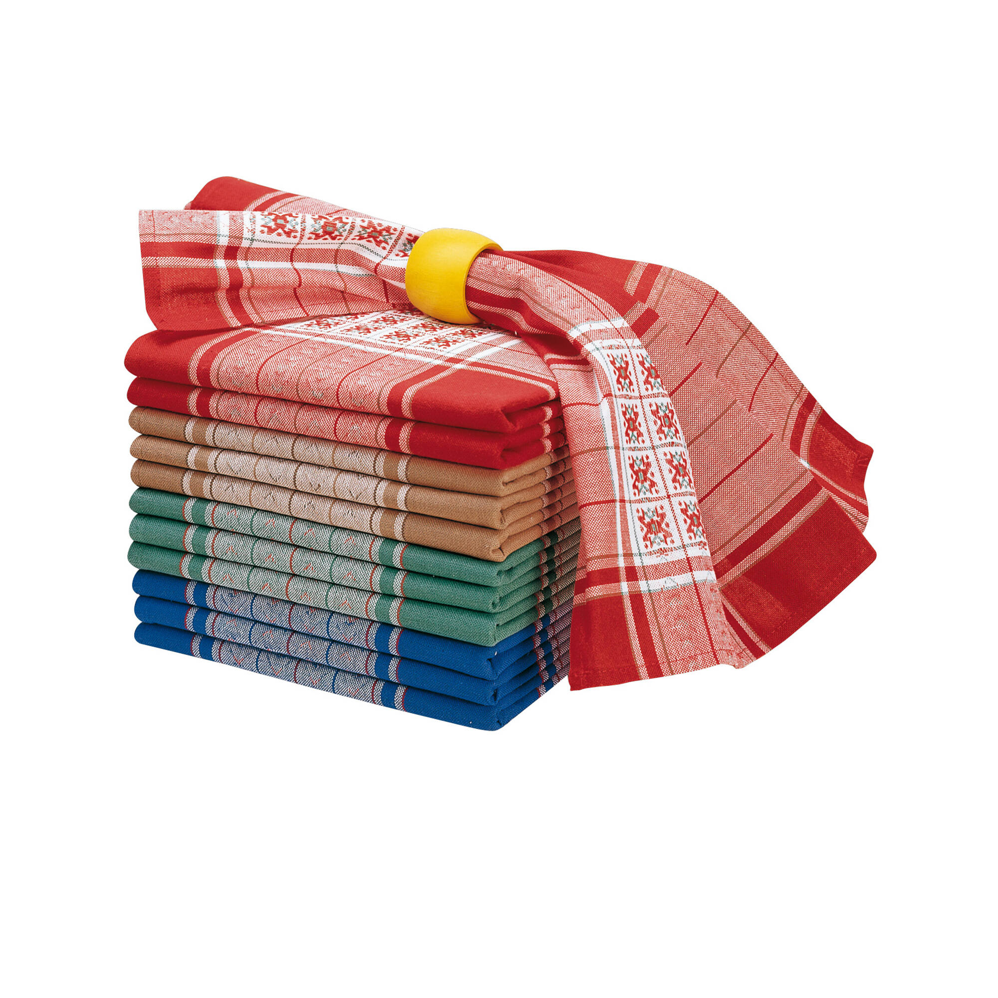 Blancheporte Serviette de table carreaux basque - lots