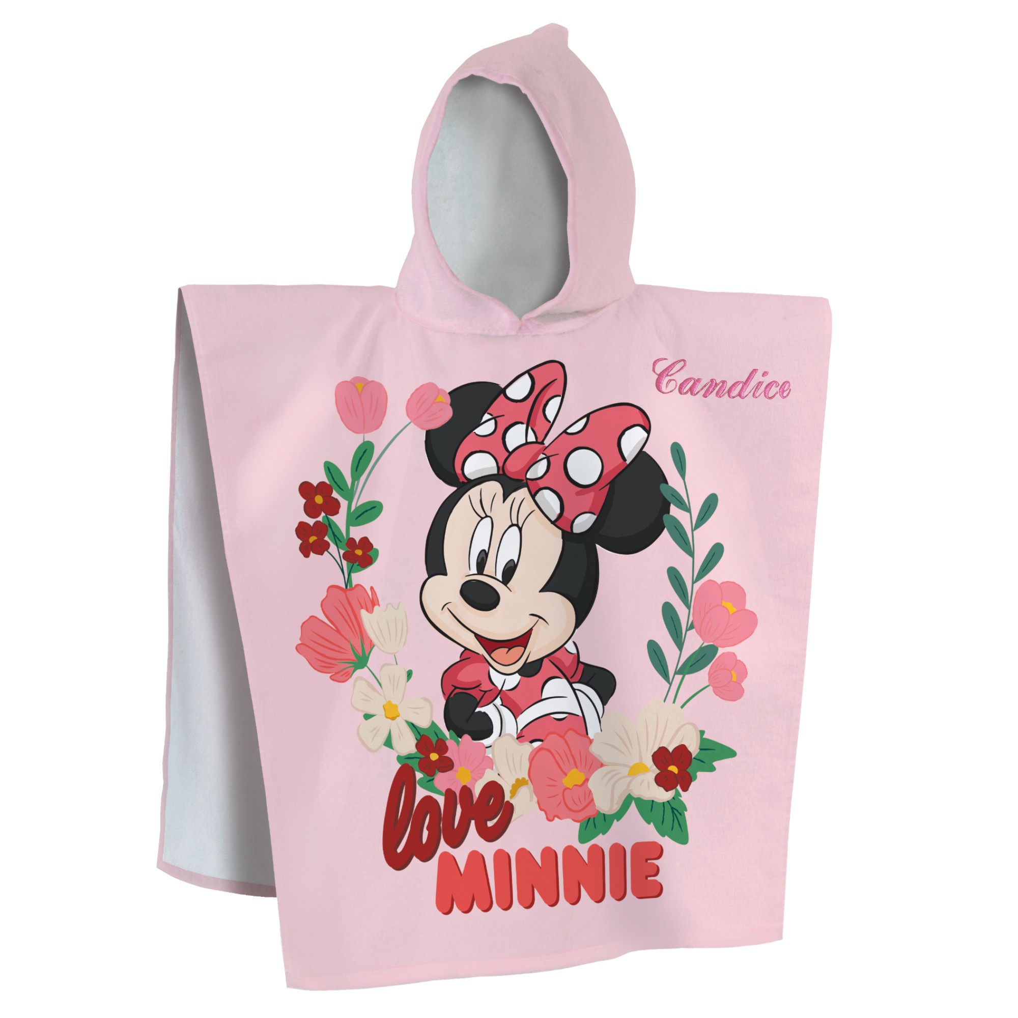 Poncho De Bain Enfant Minnie Mouse® À Capuche Personnalisable - Minnie