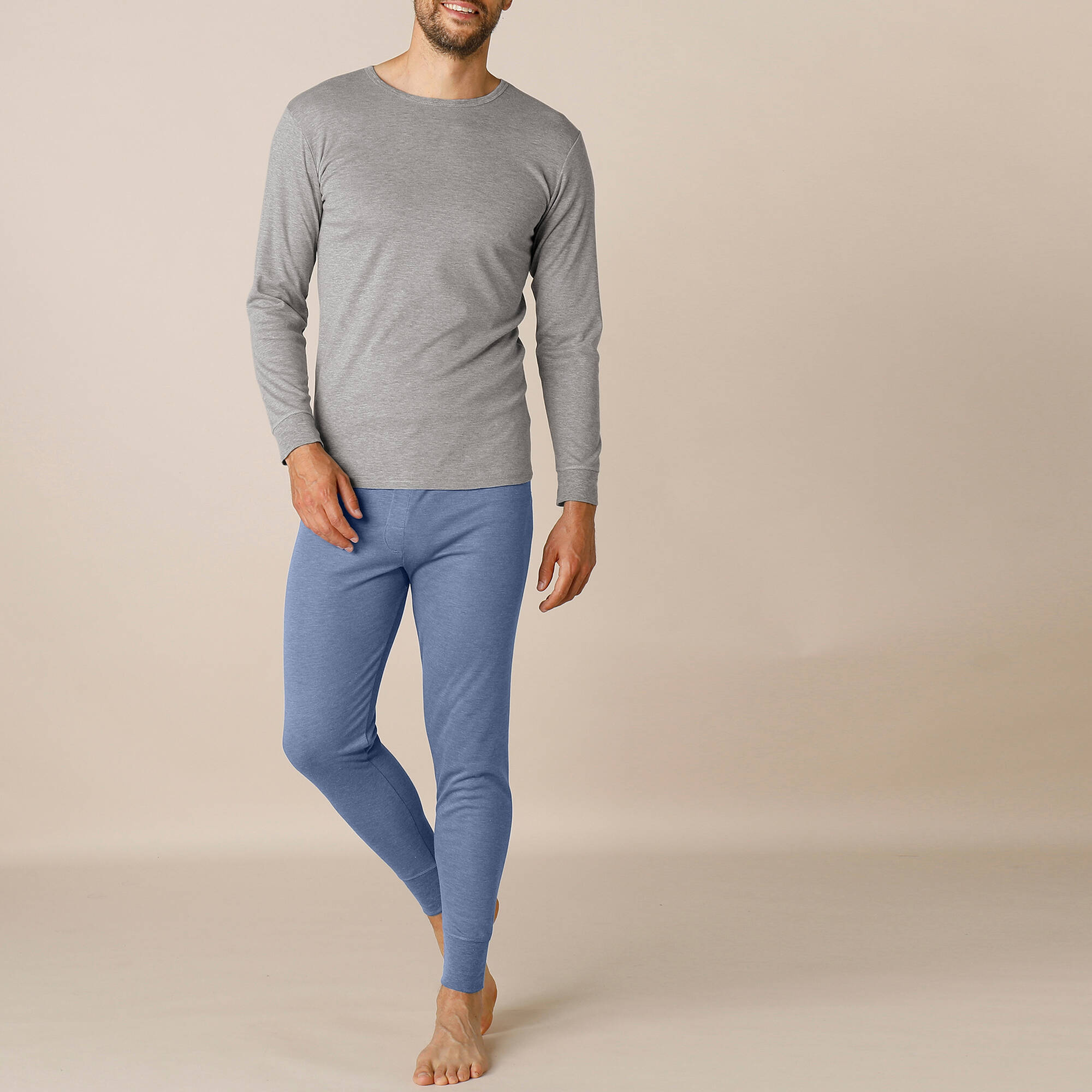 T-shirt sous-vtement homme col rond manches longues chaleur intense - lot de 2 - Blancheporte 38$