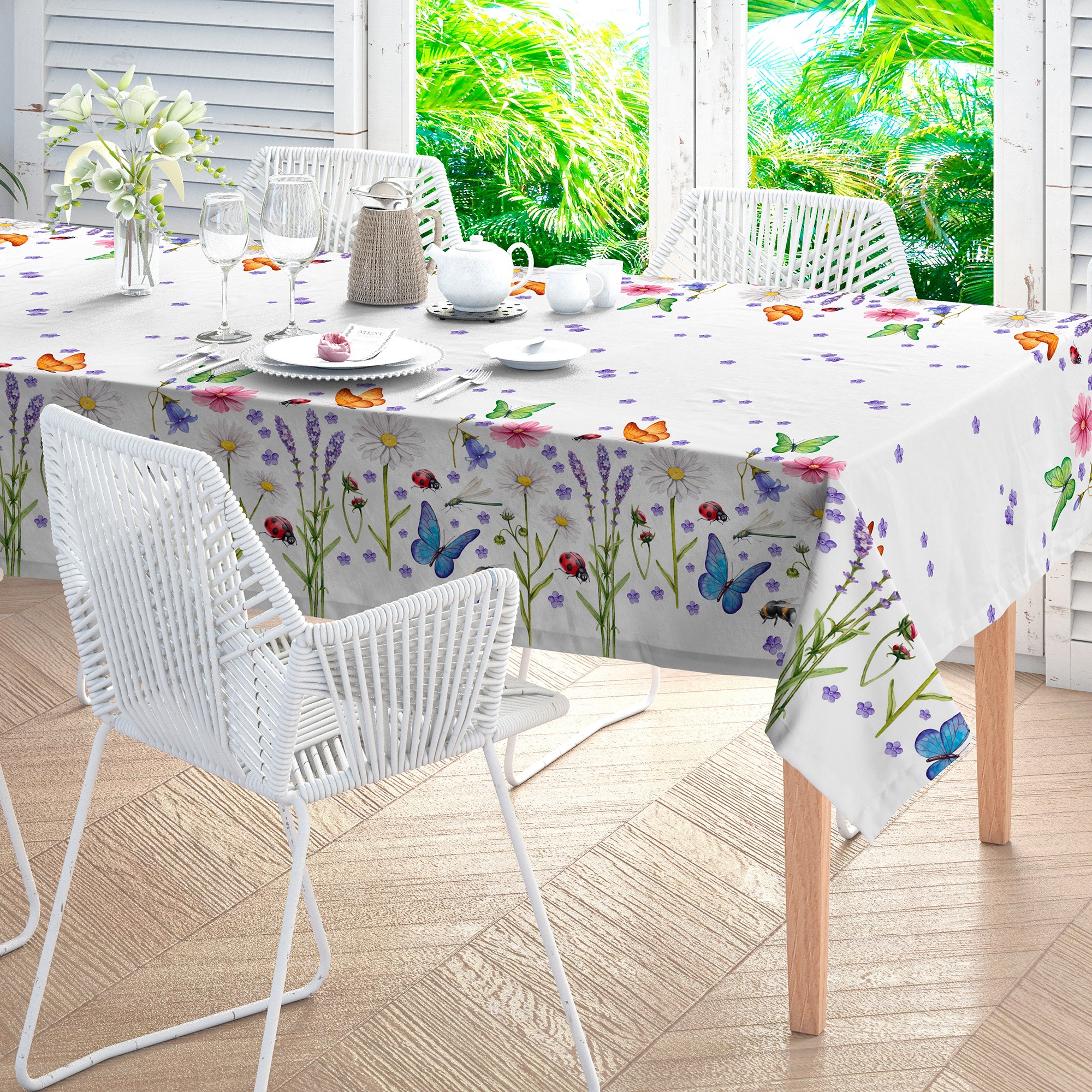 Nappe Coton Imprimé Bucolique - Blancheporte