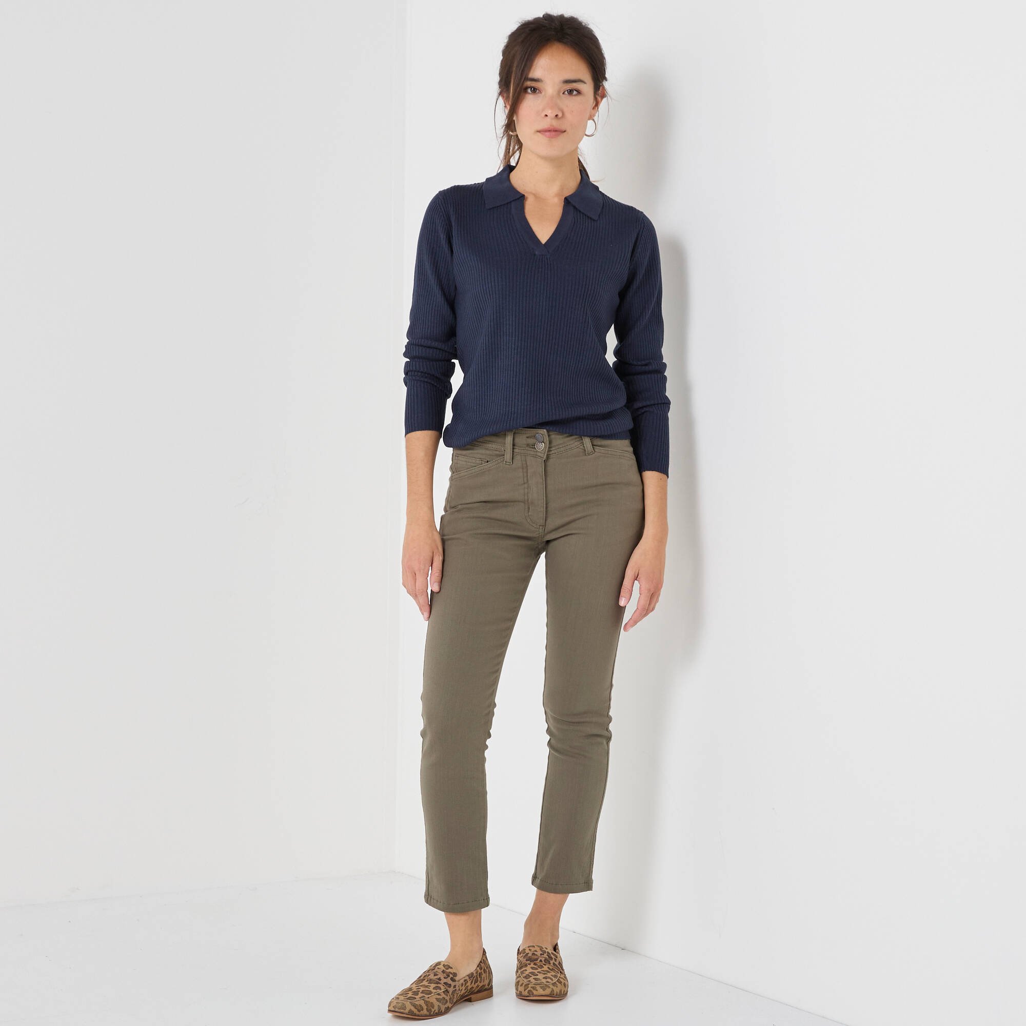 Pull col polo maille ctele - Blancheporte 20$