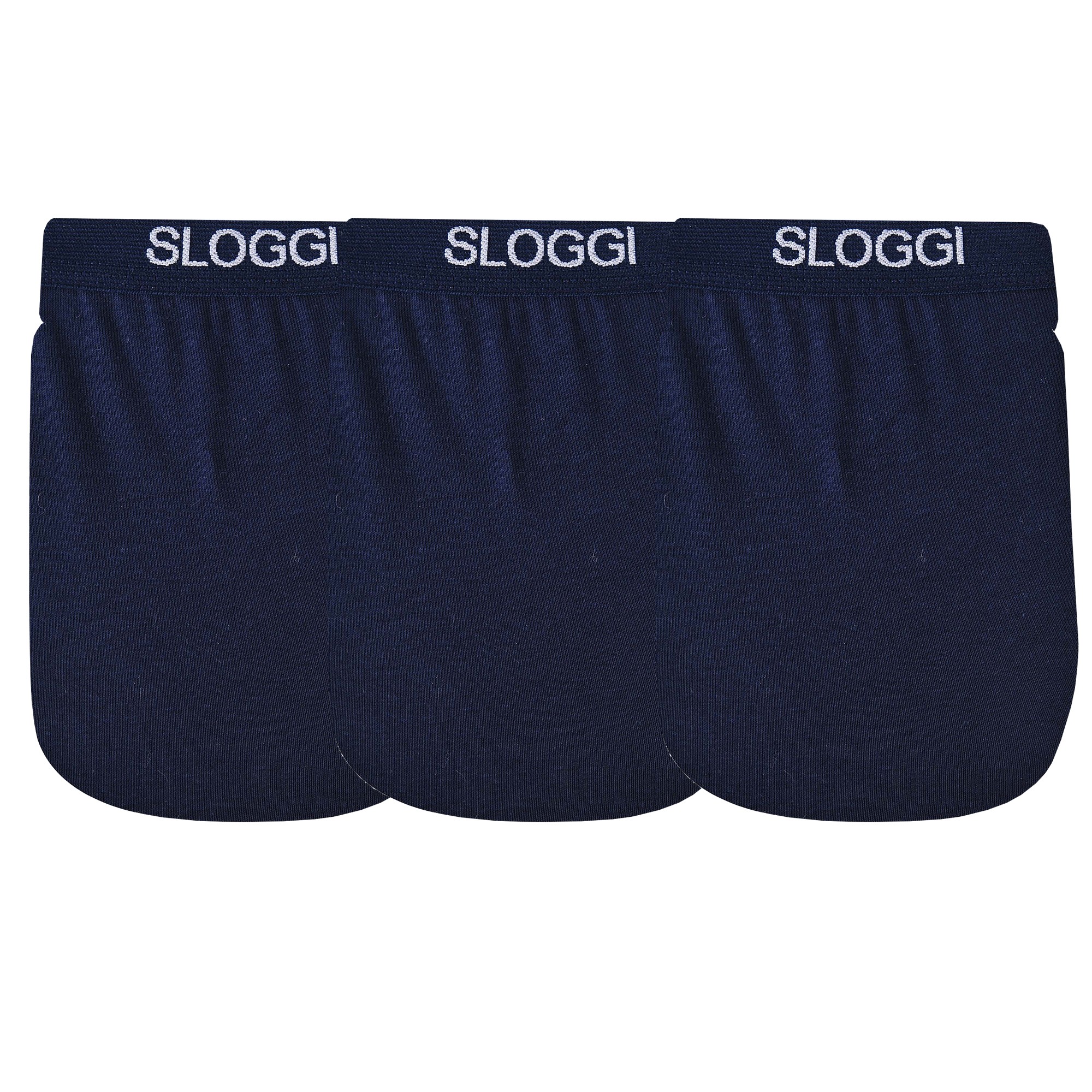 Slip fermé forme midi - lot de 3 - 103/108 - Bleu - Sloggi
