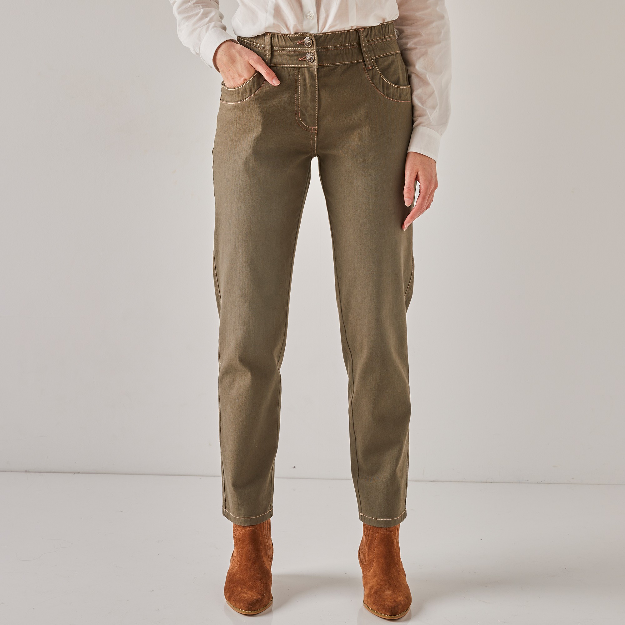 Jean Mom Couleur Taille Élastiquée - Blancheporte