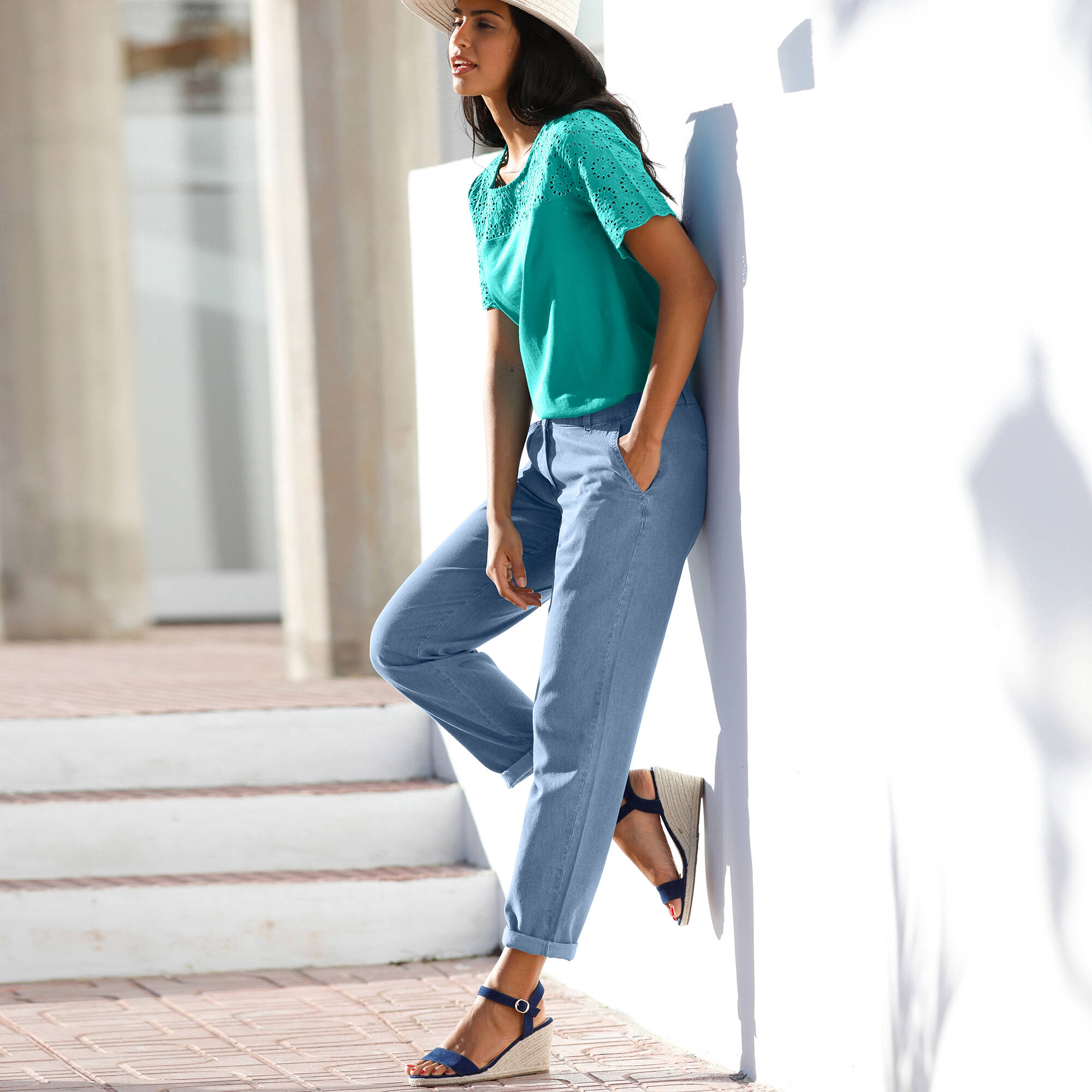 Pantalon chino jean lger - Blancheporte 36 €