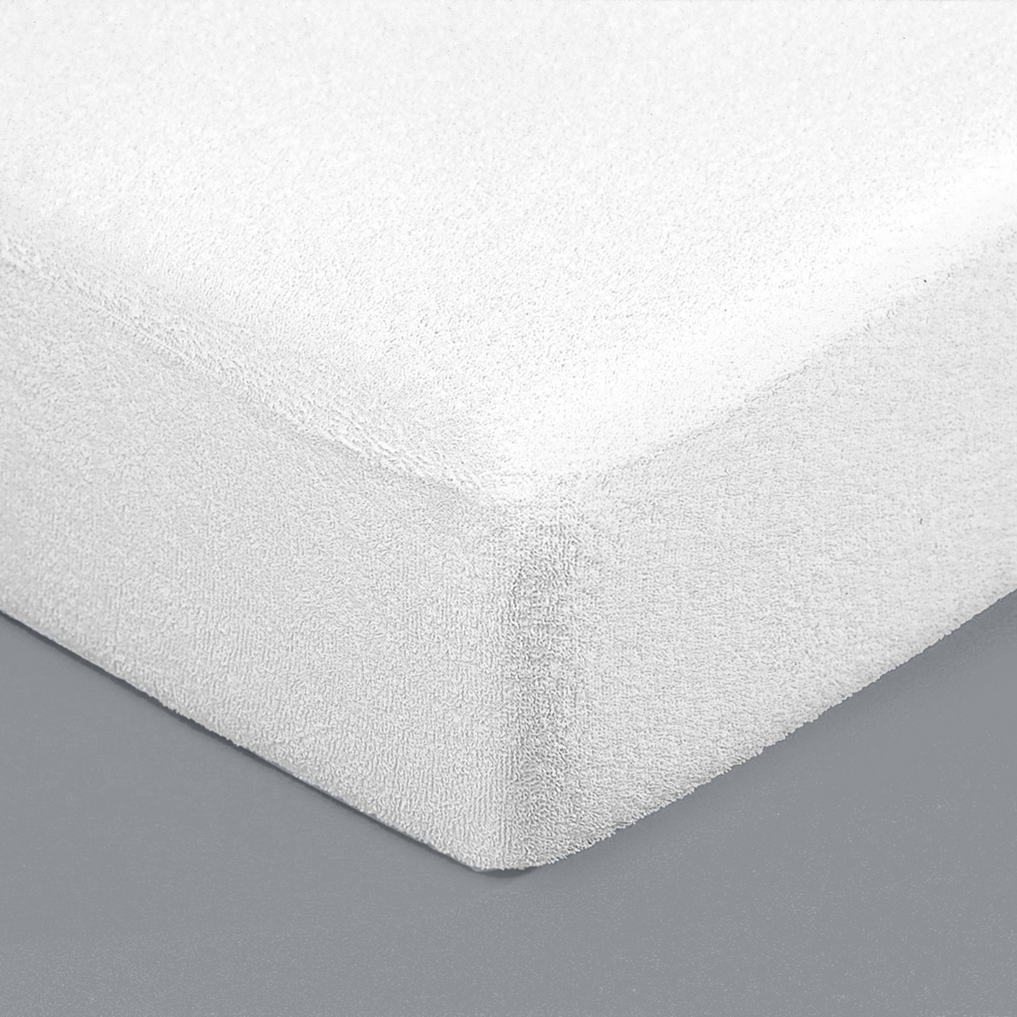 Protège-matelas éponge imperméable traité Bi-ome® - Protège Matelas 2 Personnes : 180x200cm - Blanc 