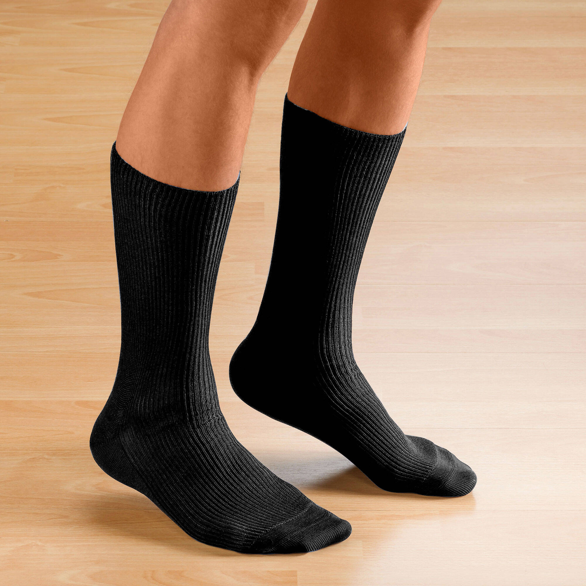 Mi chaussettes special jambes sensibles lot de 2 paires noir Blancheporte