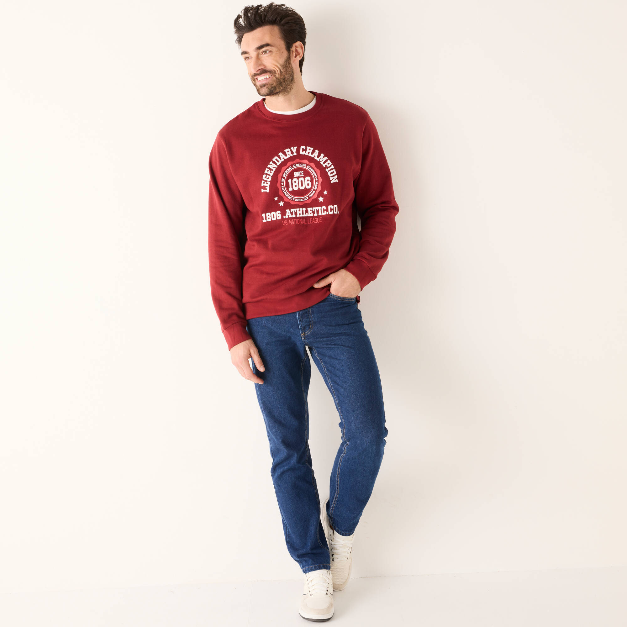 Sweat col rond facile enfiler zipp cts - Blancheporte 12 €