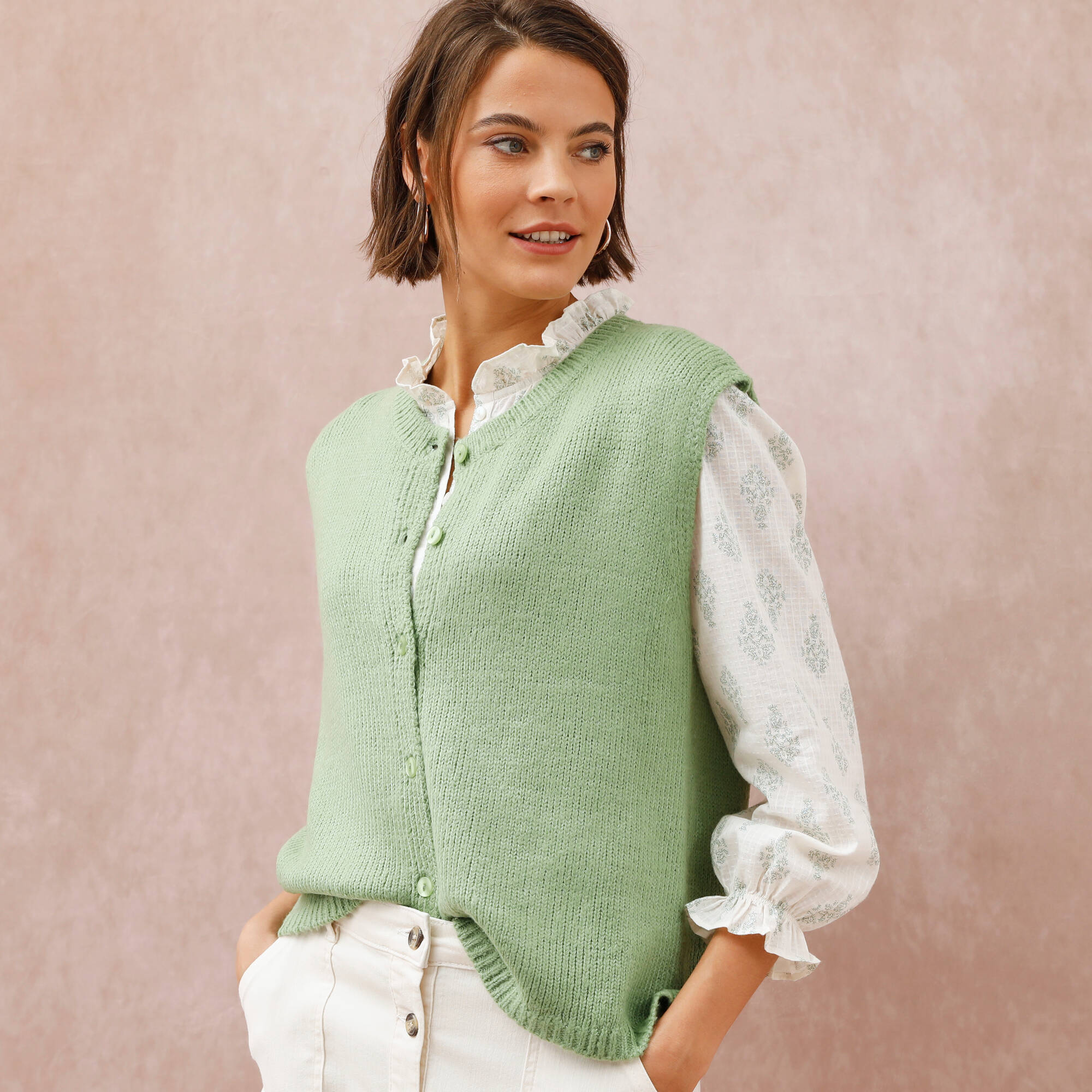 Gilet boutonné sans manches - Blancheporte
