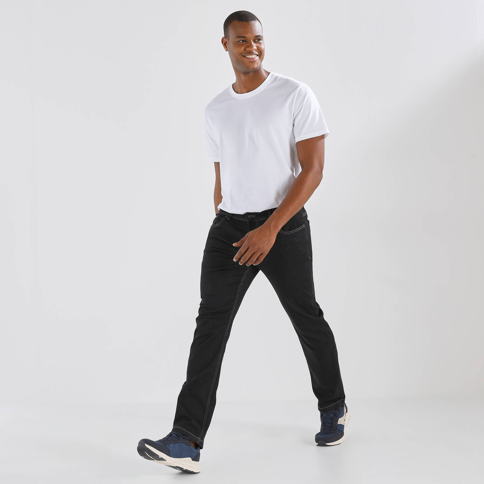 Jean droit basique coton stretch - L32 - Blancheporte 40 €
