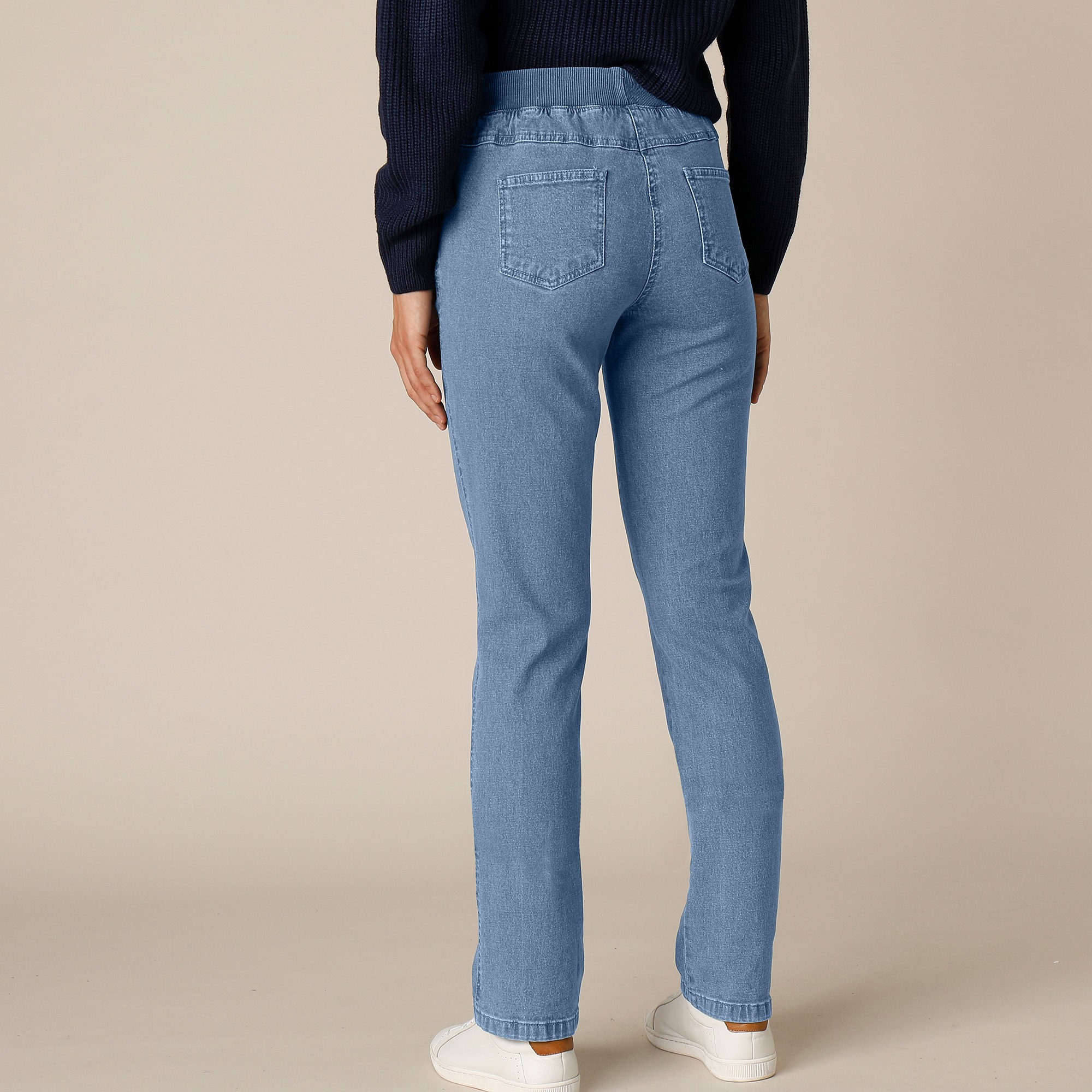 Jean femme confortable taille élastique