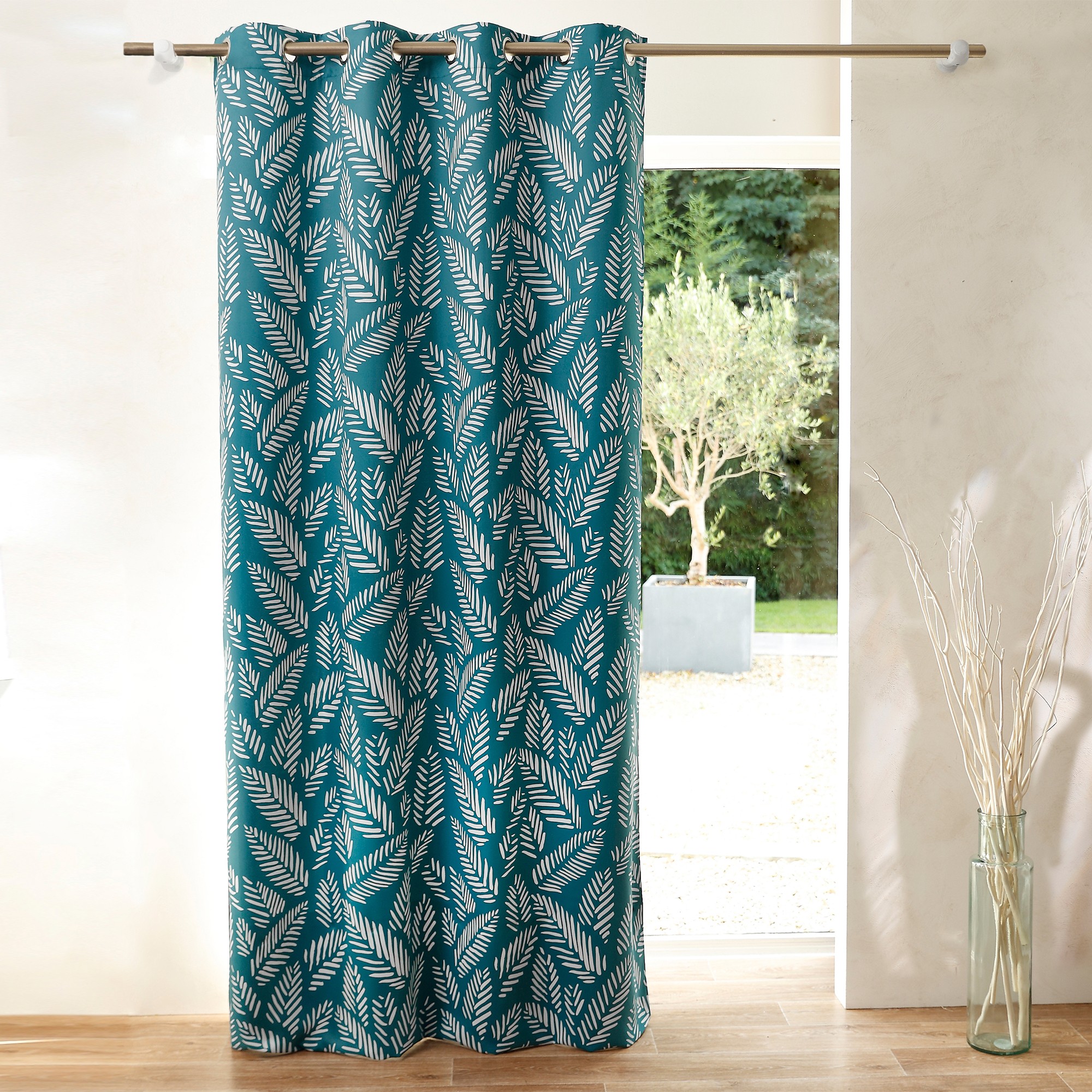 Rideau Occultant Imprimé Palmettes - Blancheporte