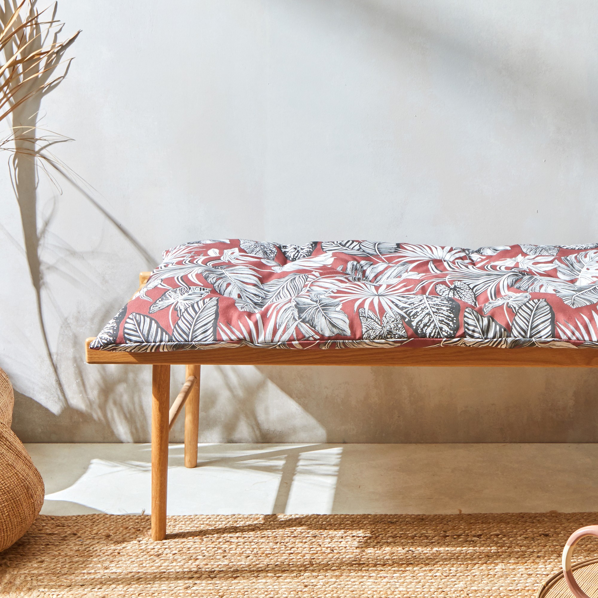 Long Coussin Déco Coton Imprimé Tropical - Blancheporte