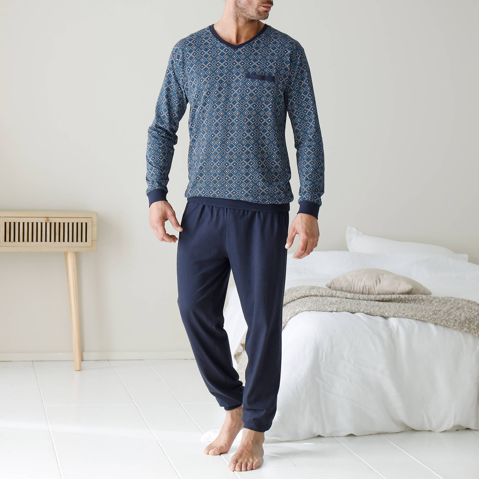Pyjama pantalon imprimé - Blancheporte