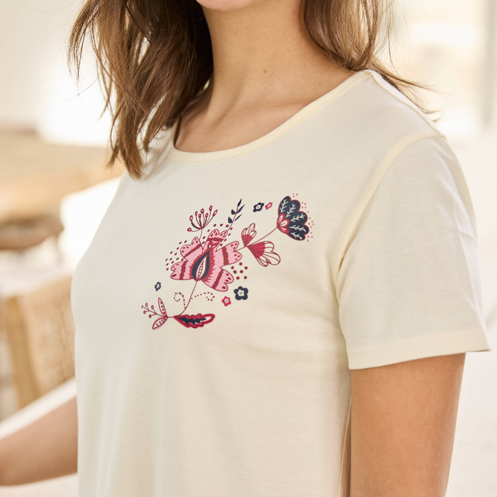 Tee-shirt pyjama manches courtes - Blancheporte 10 €