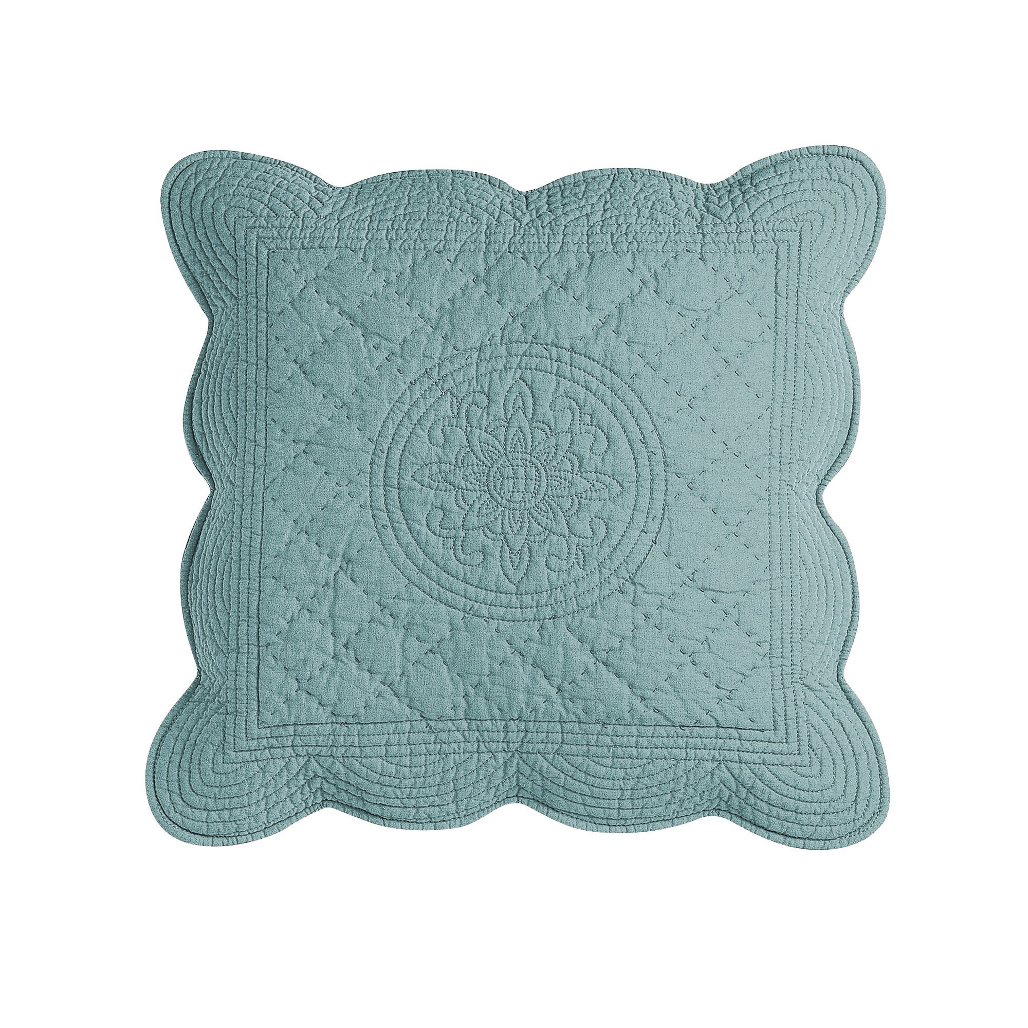 Housse Coussin Unie Style Boutis Cassandre - Blancheporte