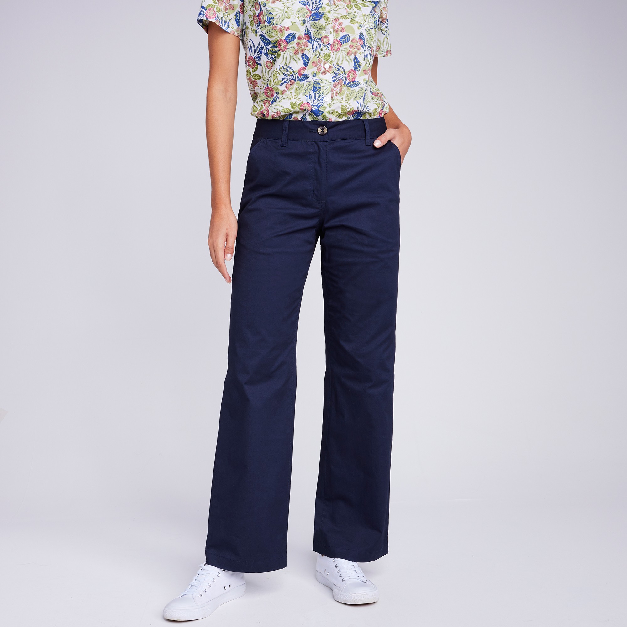 Pantalon Chino Large, Coton Stretch - Blancheporte