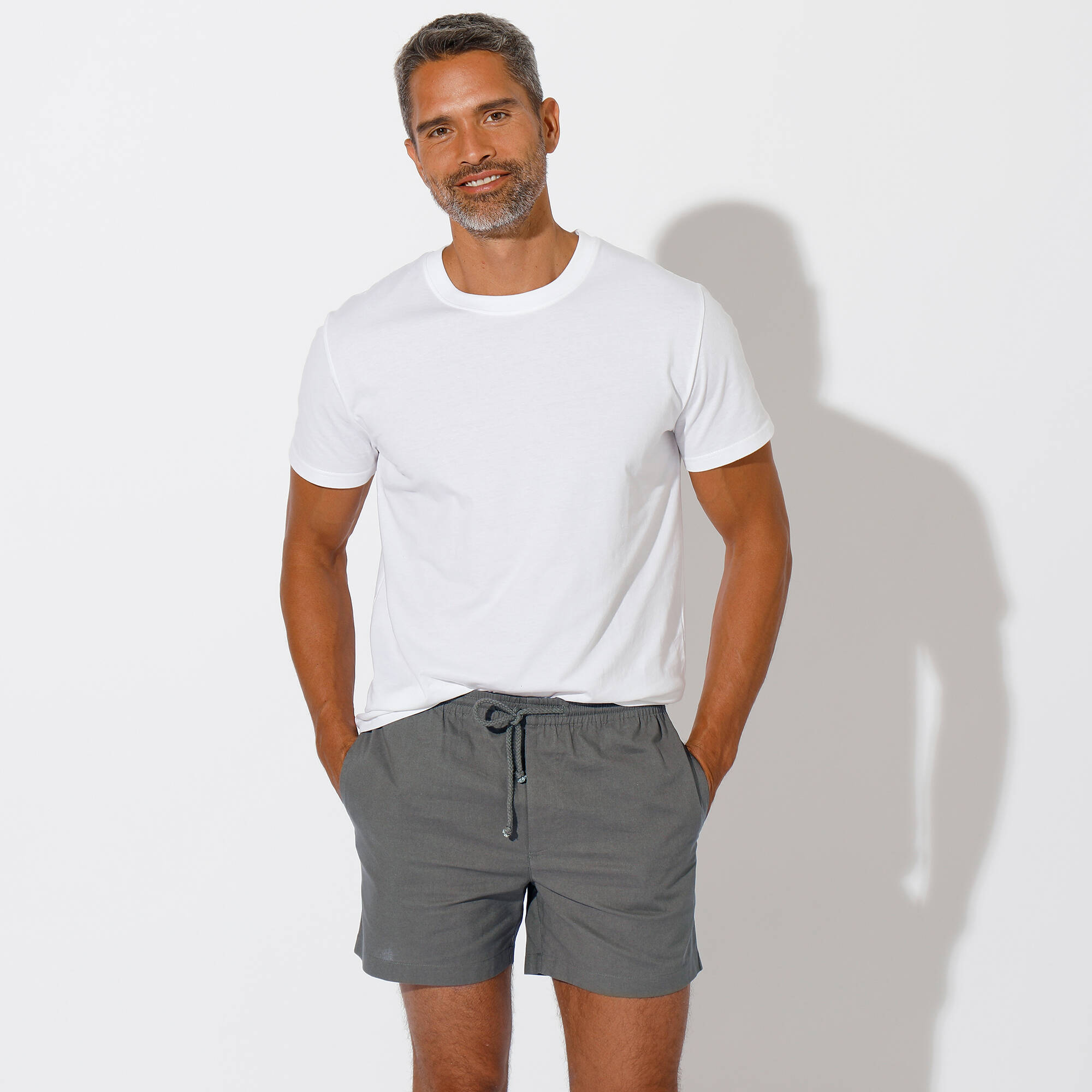 Short toile ceinture lastique - Blancheporte 14 €