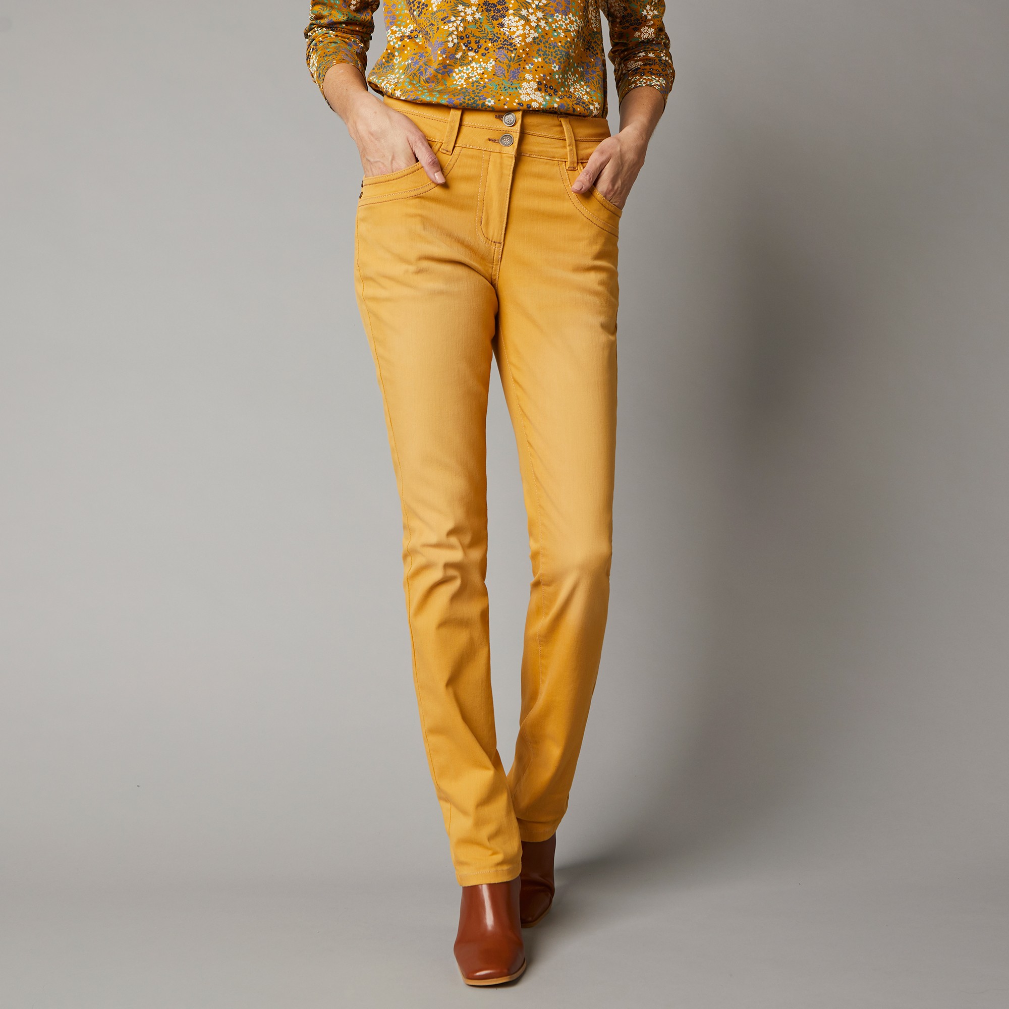 Jean Coupe Droite Stretch Couleur - Blancheporte