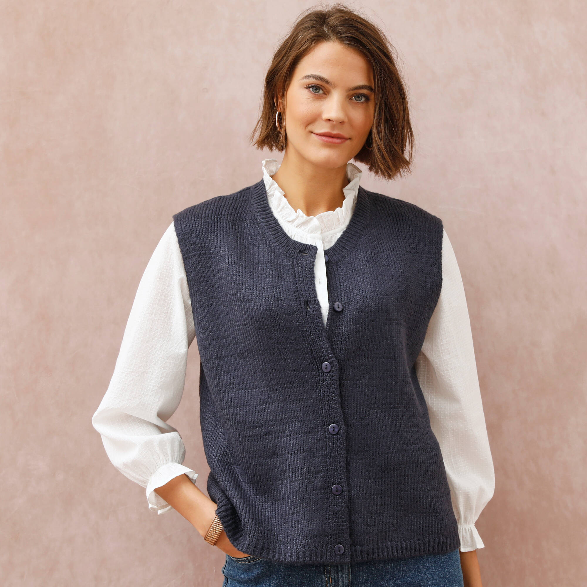 Gilet boutonné sans manches - Blancheporte