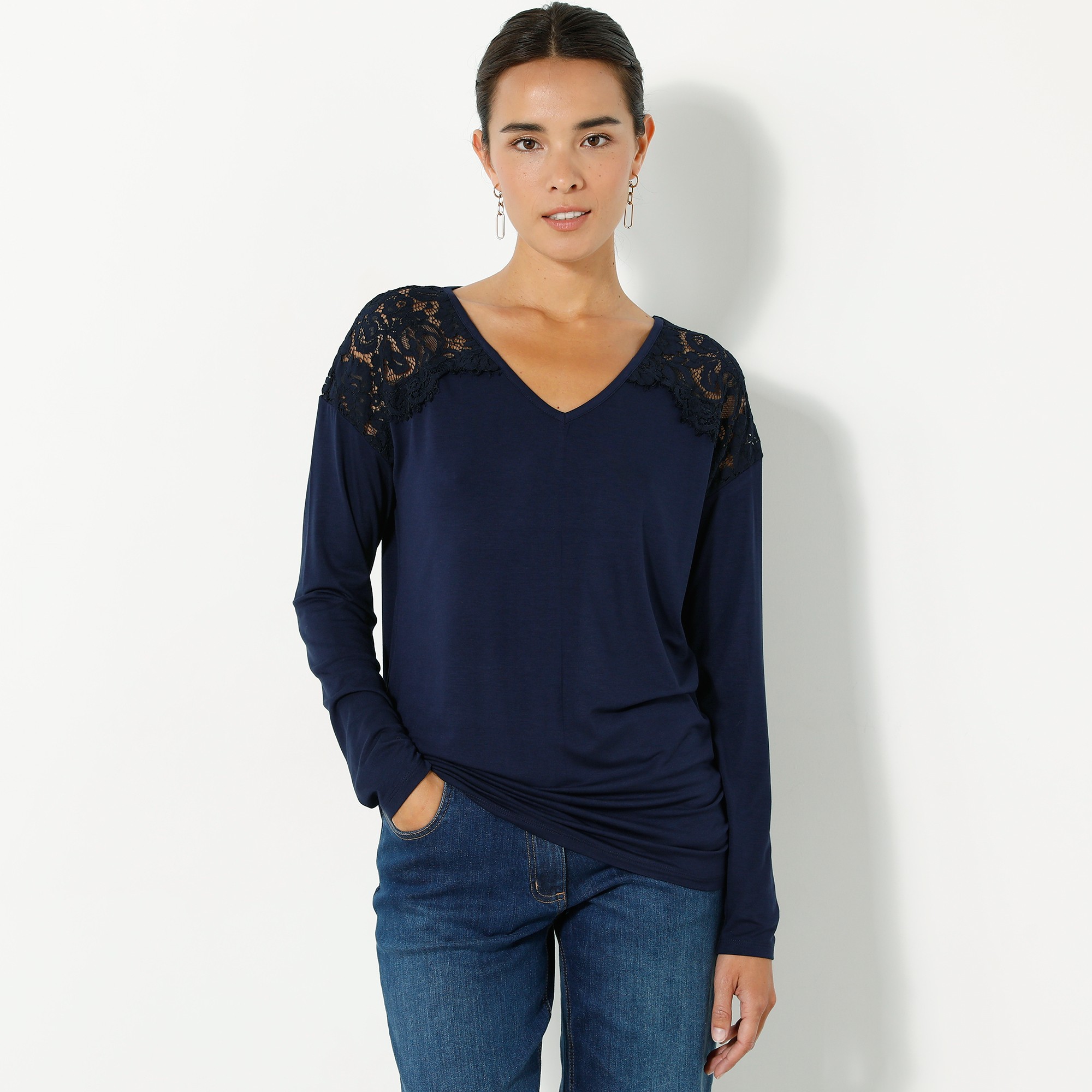 Tee shirt manches longues femme blancheporte shop