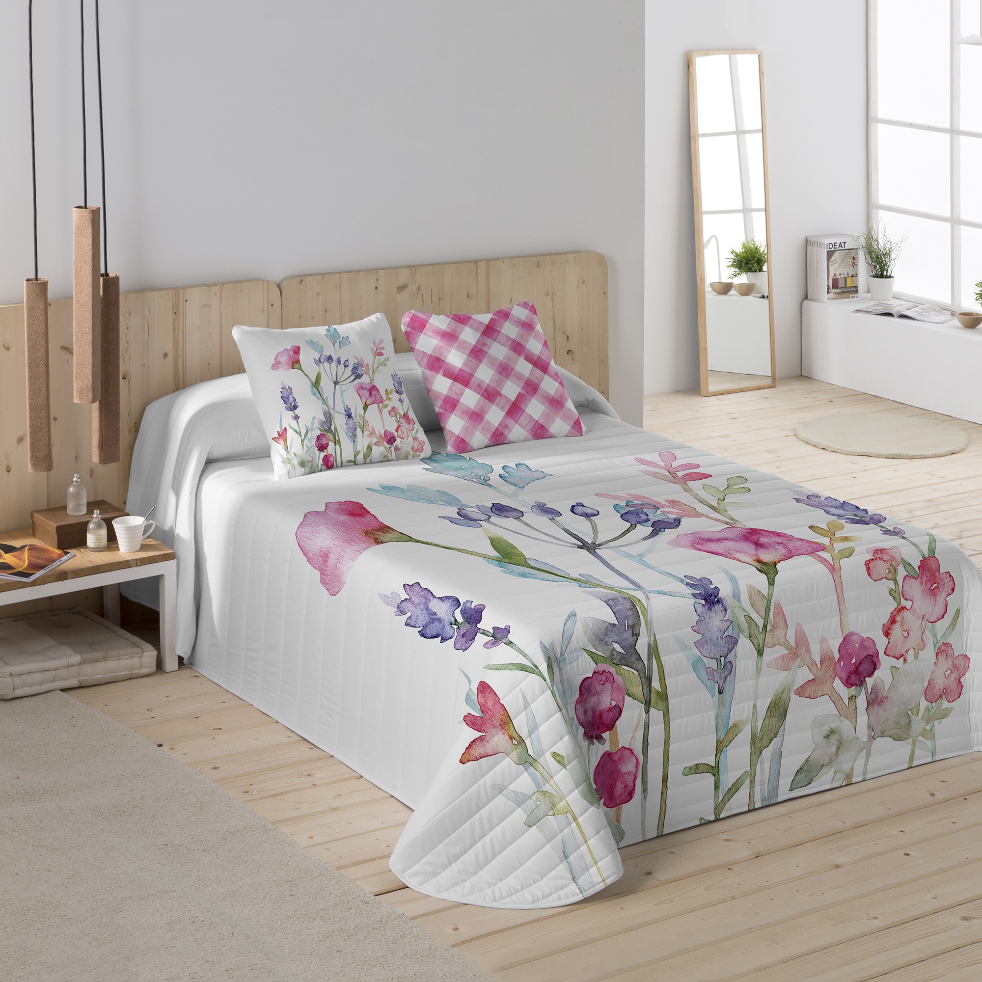 Couvre-lit Matelassé Imprimé Aquarelle - Blancheporte