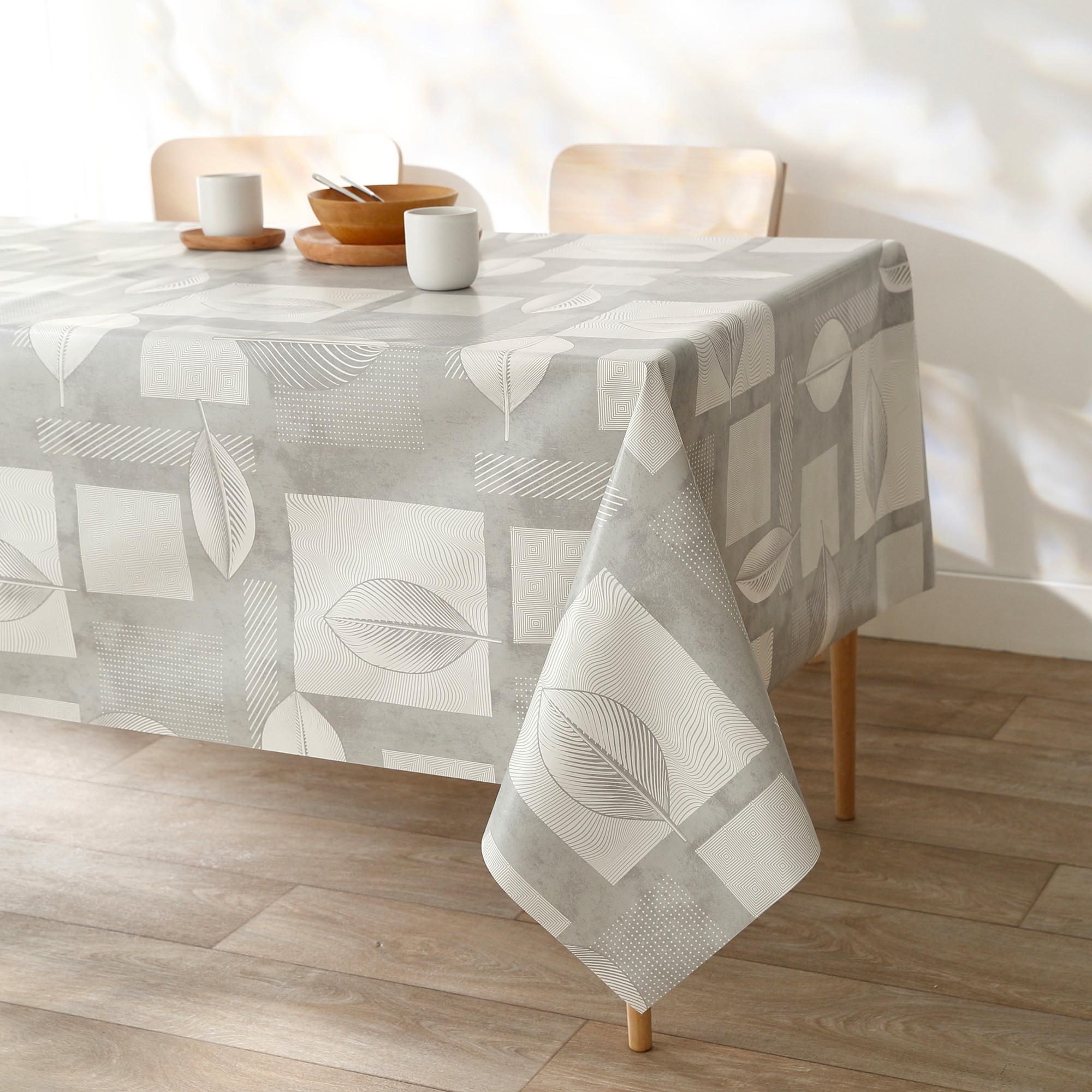 Nappe Toile Cirée Imprimé Patchwork Feuilles - Blancheporte