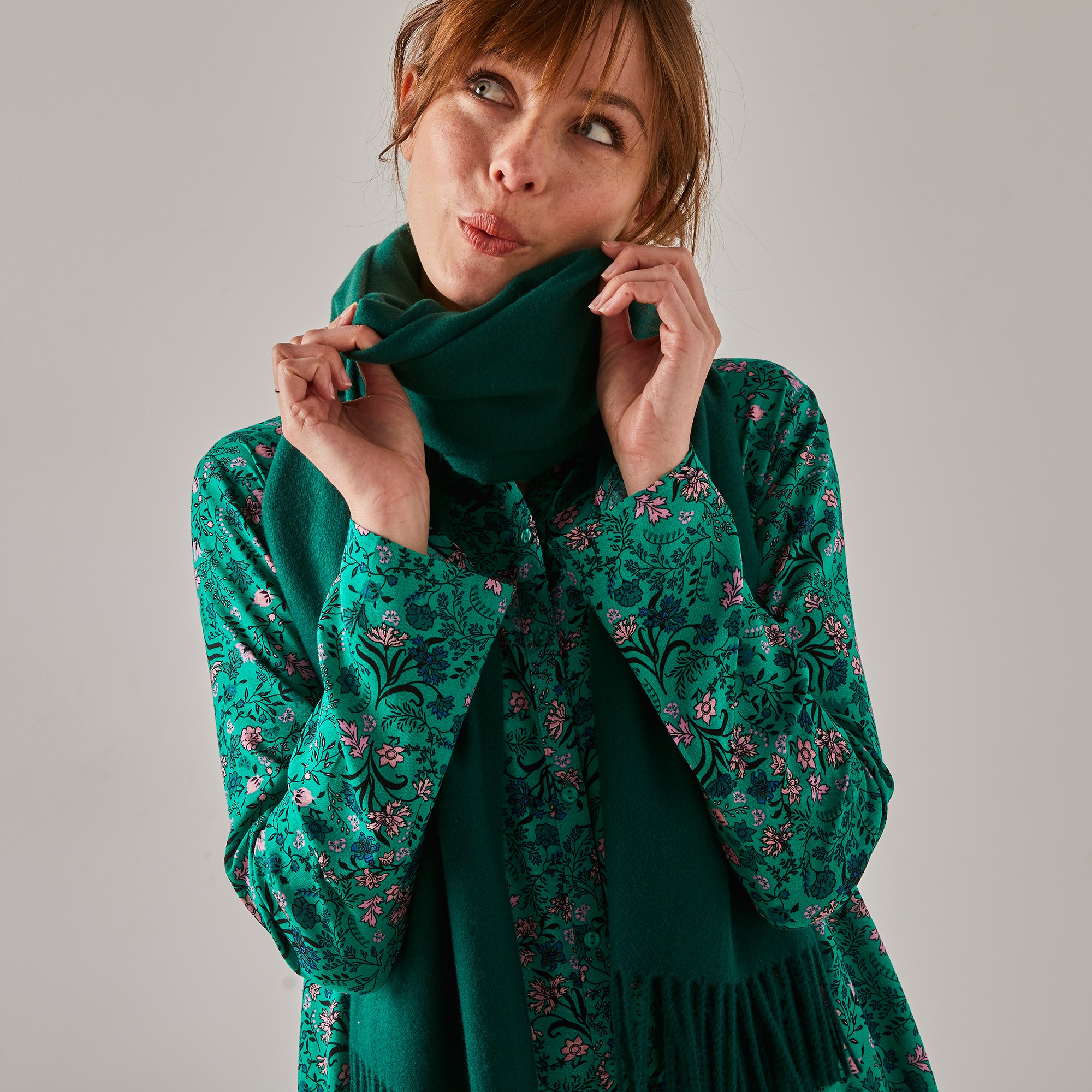 Écharpe Unie Finition Franges - Blancheporte