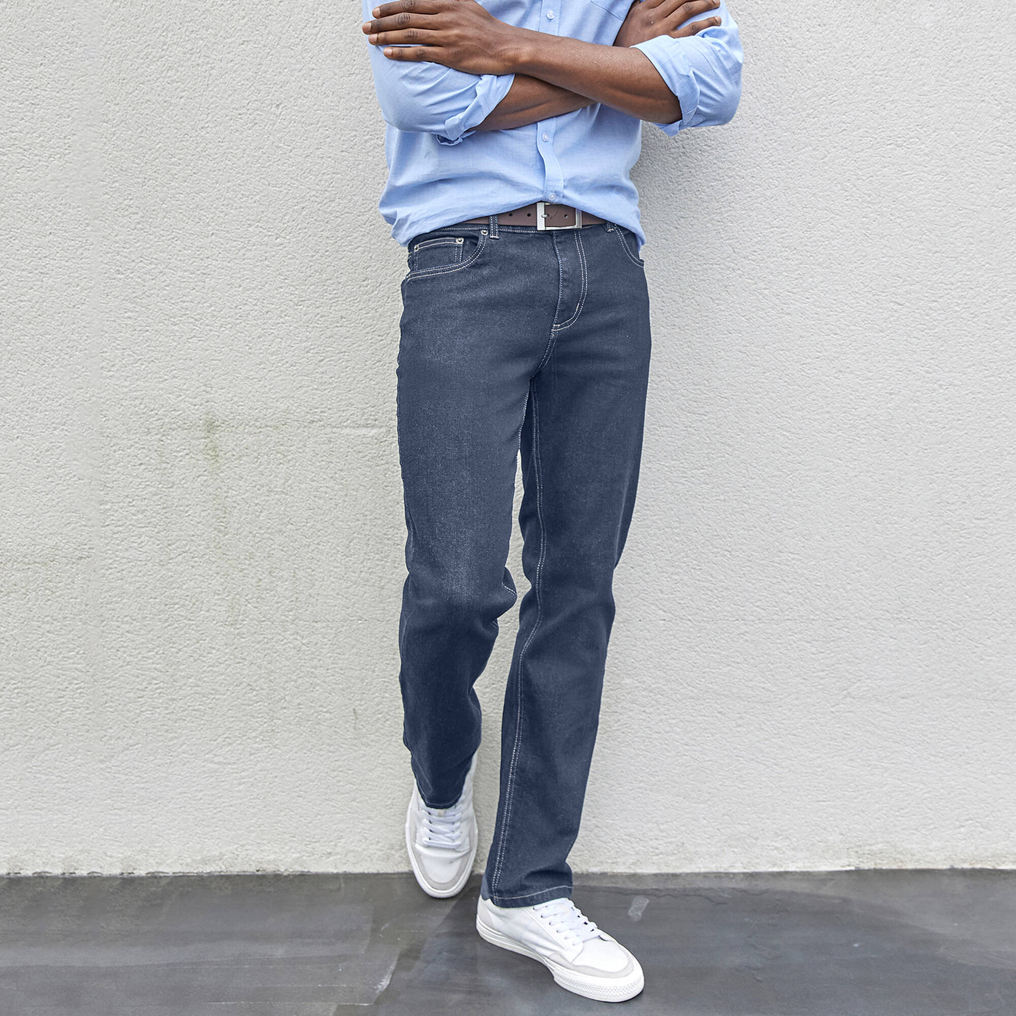 Jean droit basique coton stretch - L28 - Blancheporte 40 €