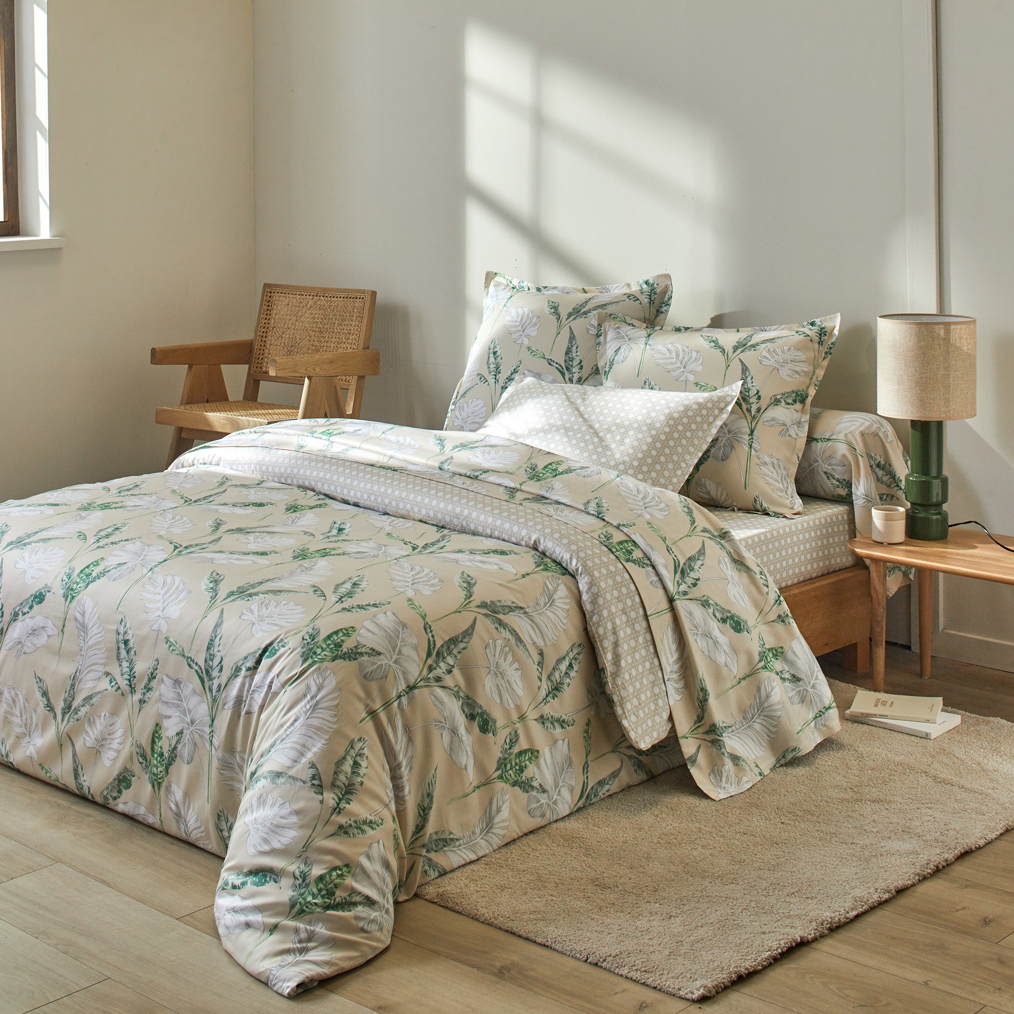 Linge De Lit Voyage Satin De Coton Imprimé - Blancheporte