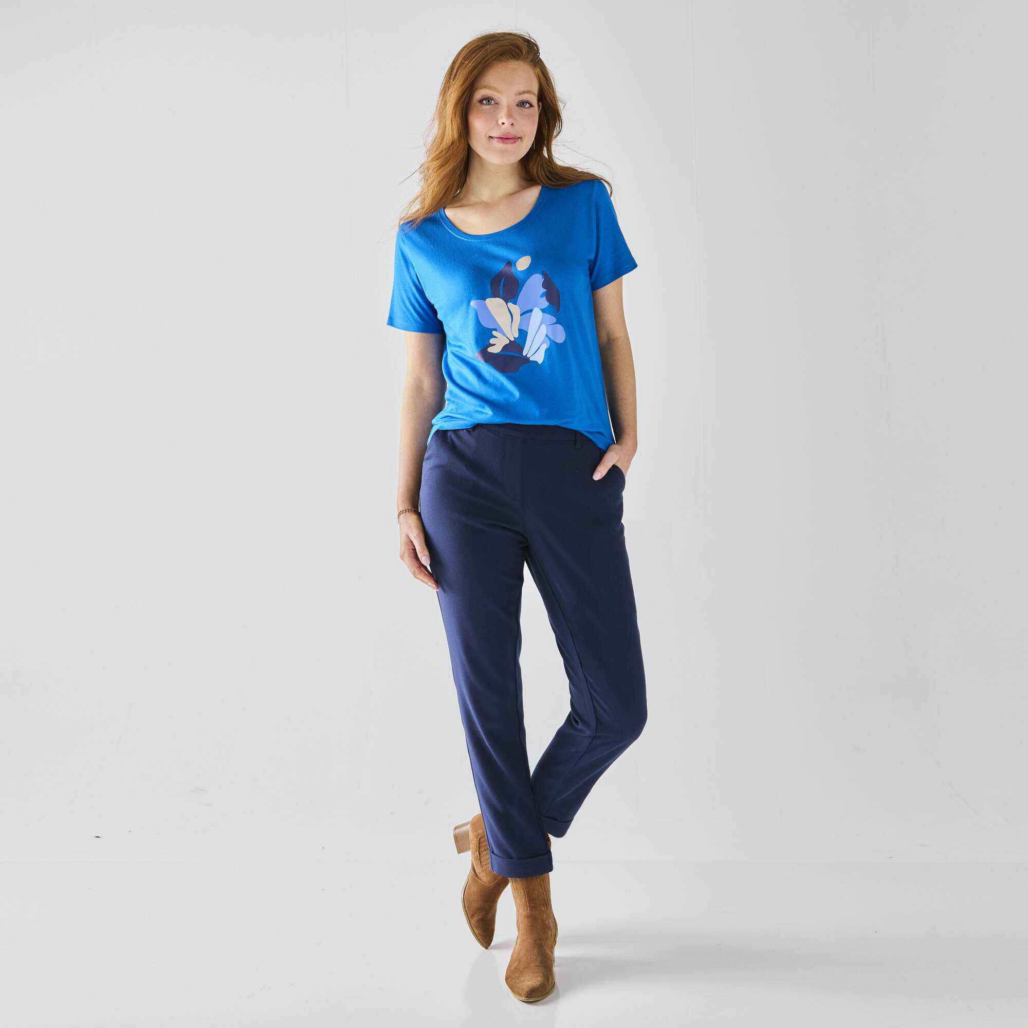 Pantalon 7 8eme fusele uni