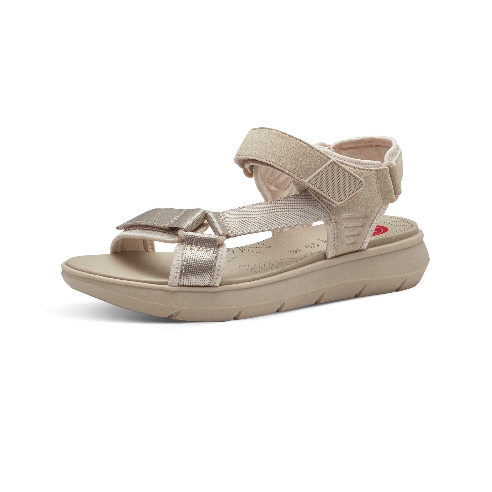 Sandales à brides scratchées - 41 - Gris - Jana