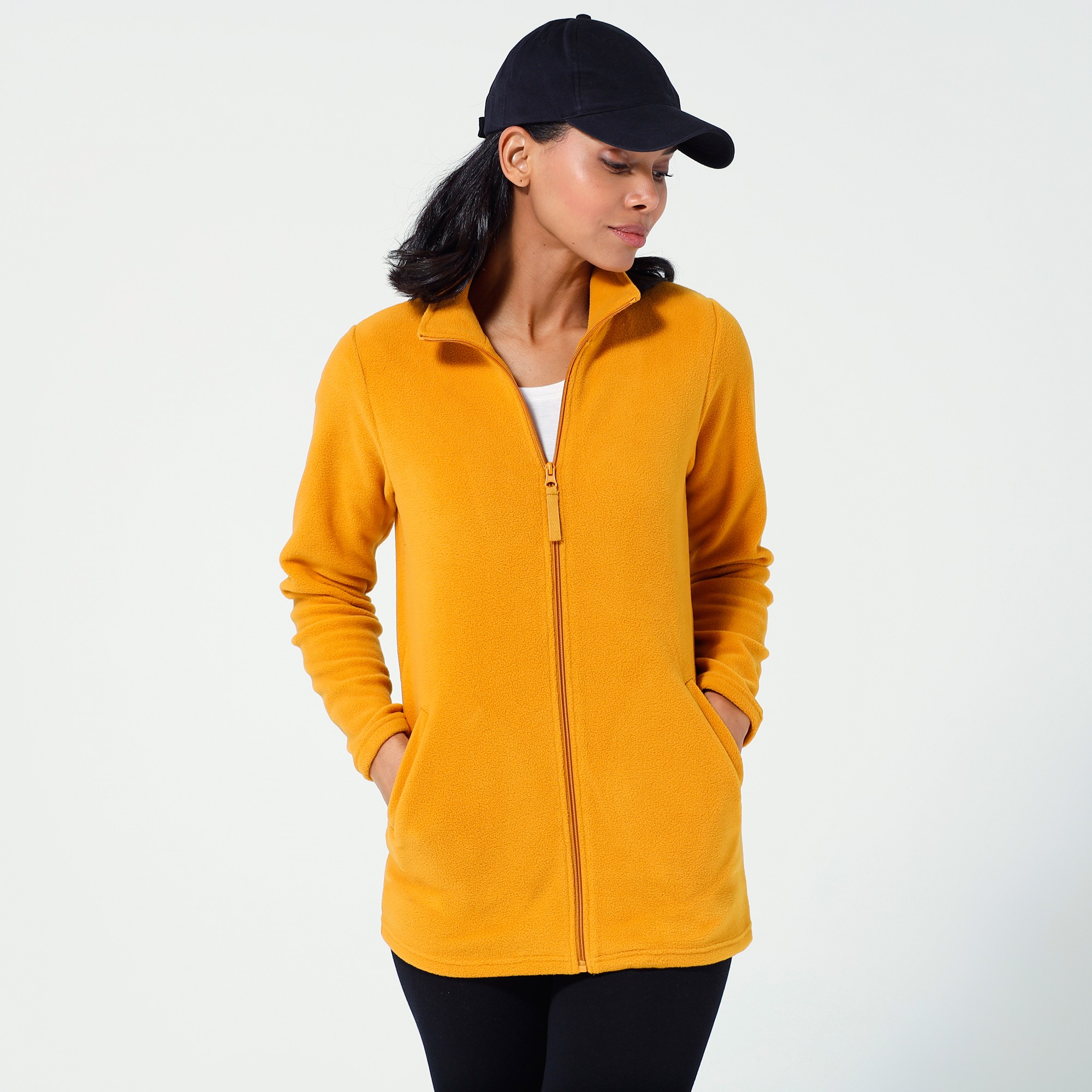 Veste polaire zipp e manches longues curry Blancheporte