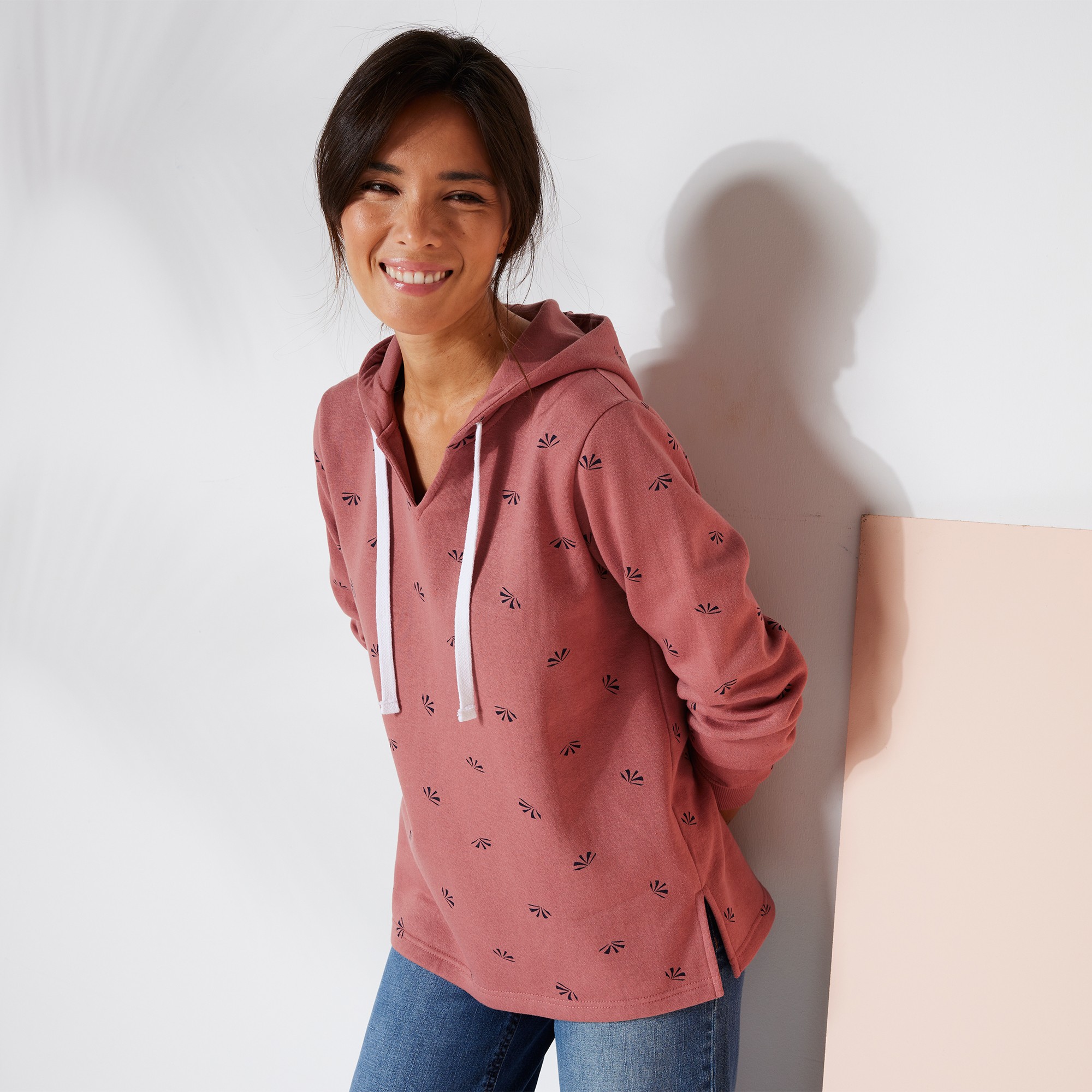 Sweat Imprimé Avec Capuche En Molleton - Blancheporte