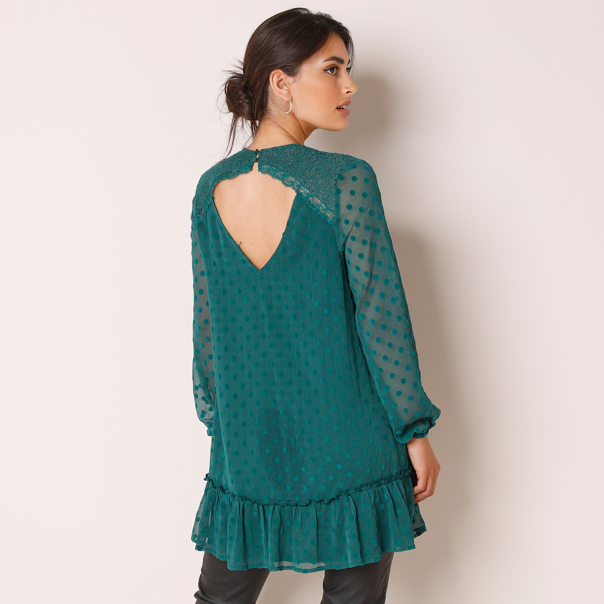 Tunique Volantée, Voile Plumetis - Blancheporte