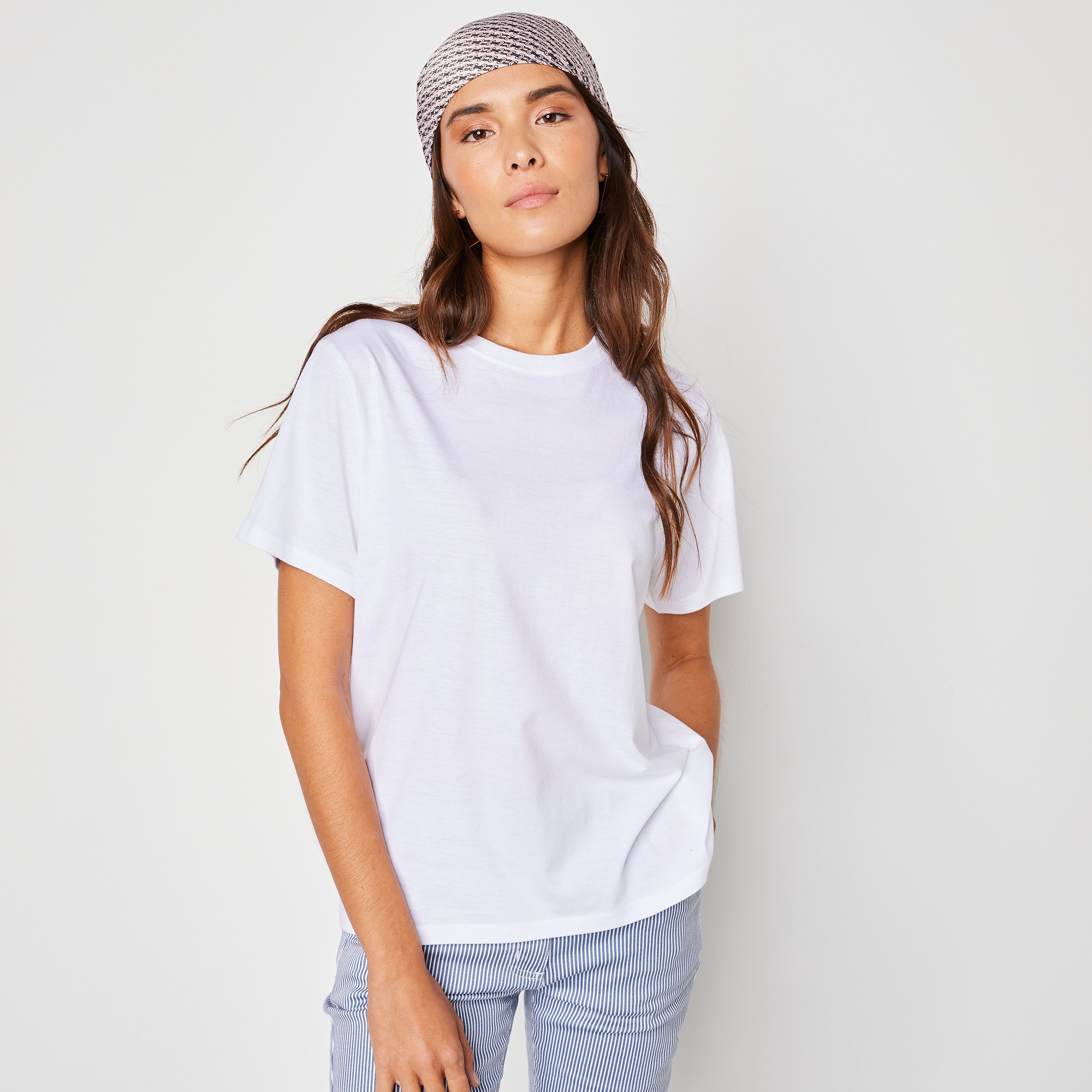 T-shirt loose En Coton, Uni - Blancheporte