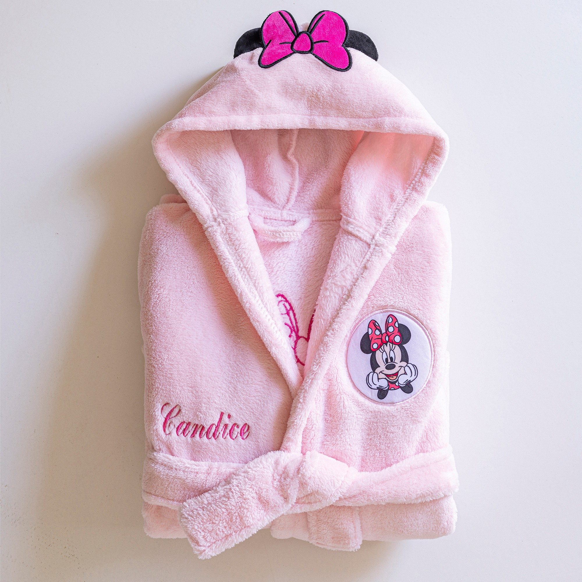 Robe De Chambre Capuche Enfant Minnie® Personnalisable - Polaire - Minnie