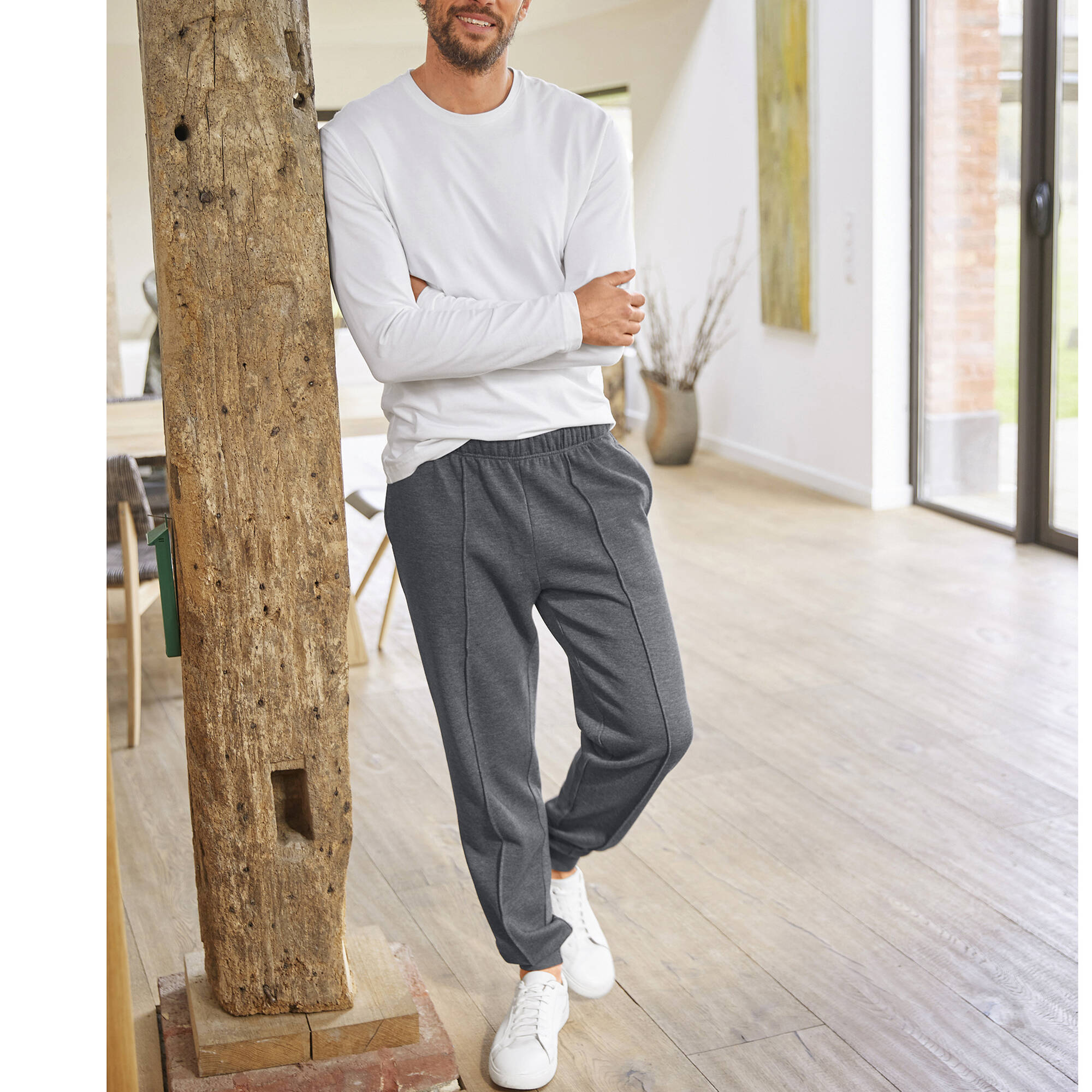 Pantalon loisirs molleton bas resserrs - Blancheporte 26$
