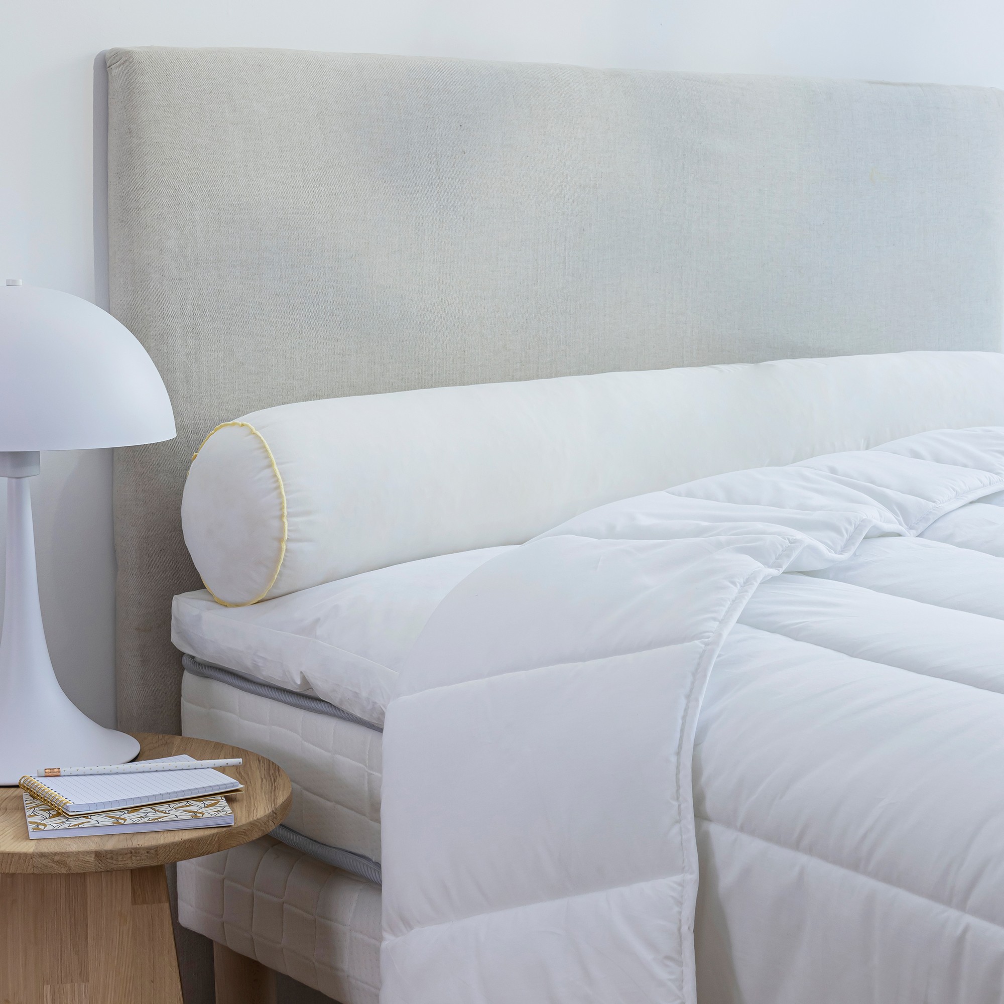 Traversin qualité hôtellerie lavages intensifs - Traversin : 160cm - Blanc - Edona