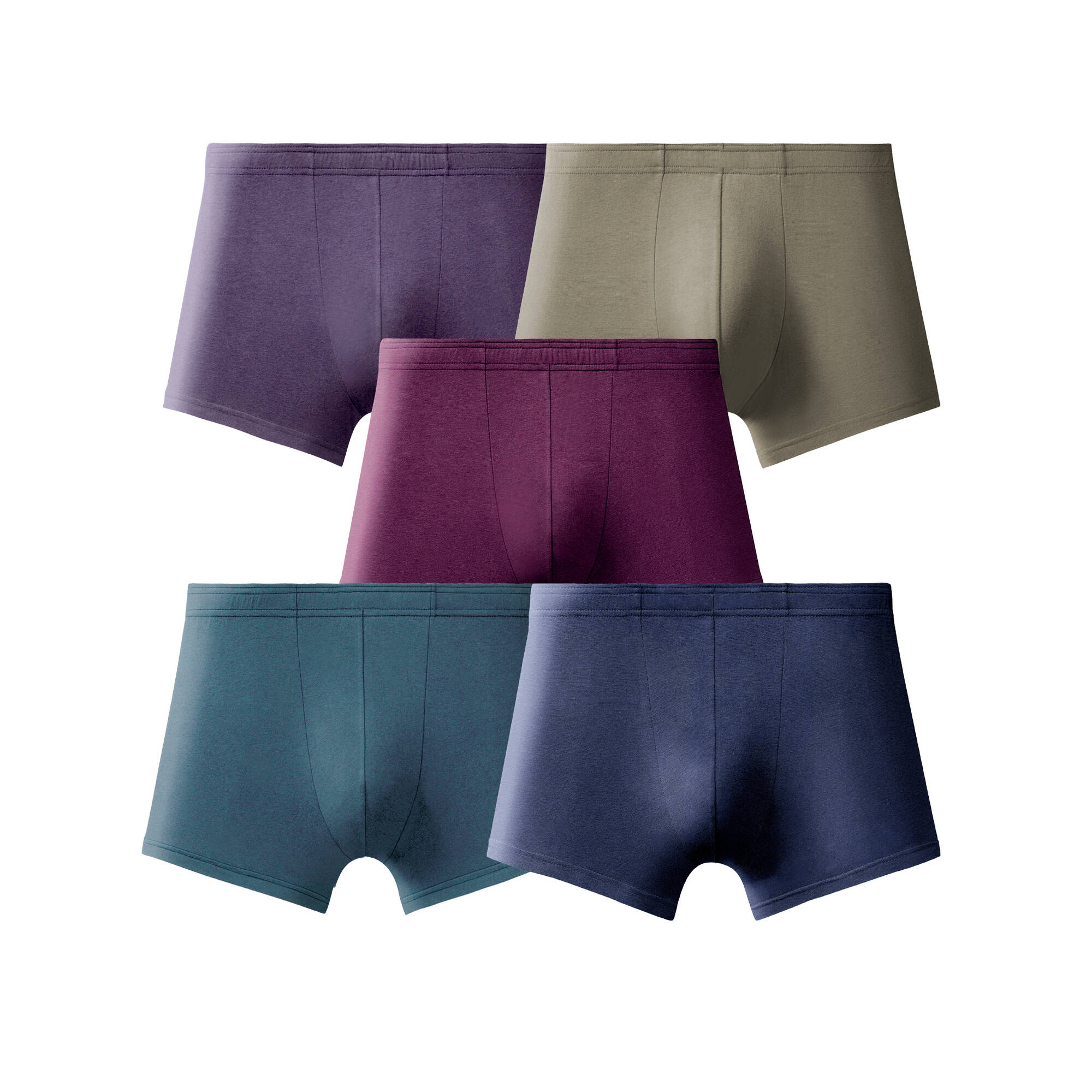 Boxer uni ceinture élastiquée recouverte - lot de 5 - Blancheporte