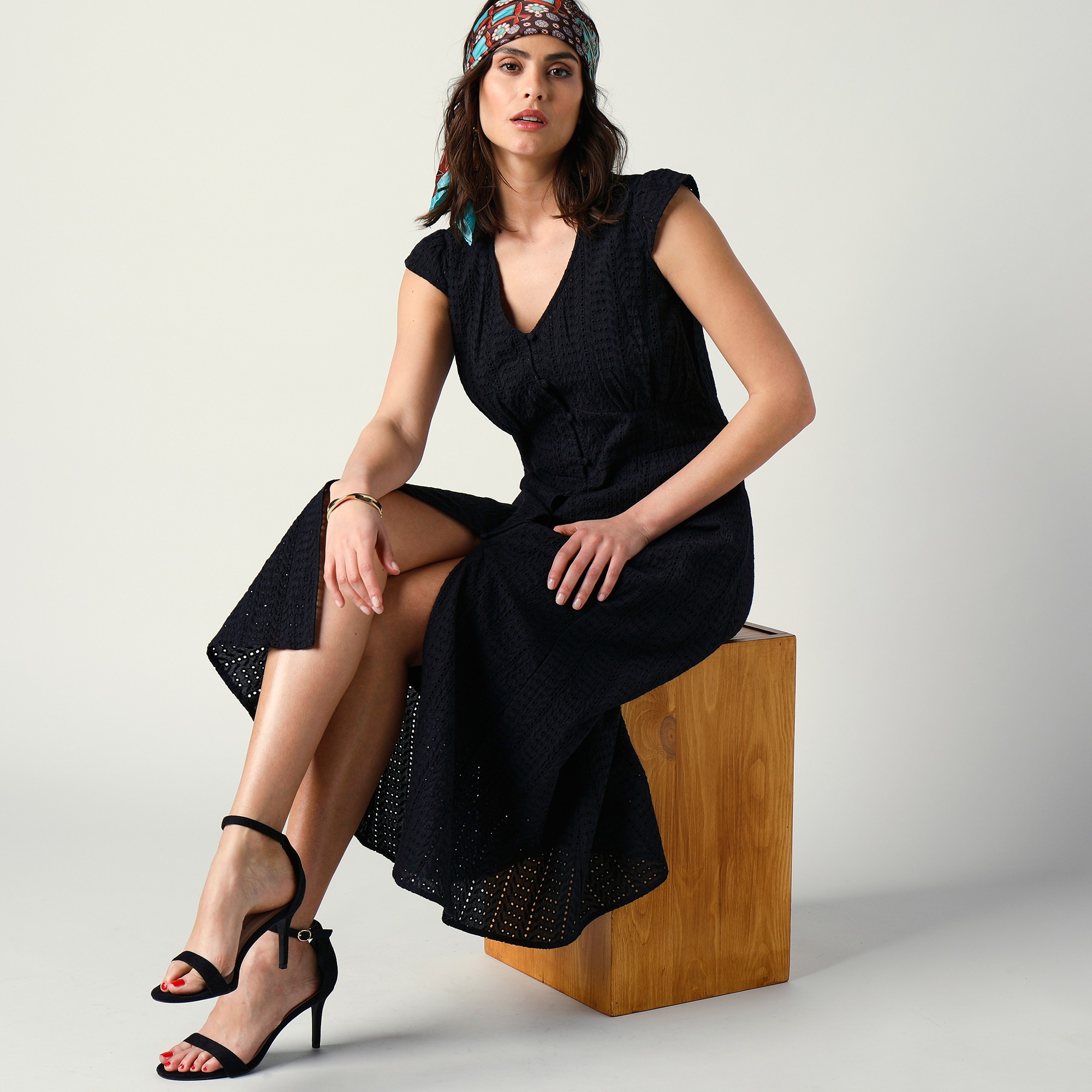 Robe Boutonnée En Broderie Anglaise - Blancheporte